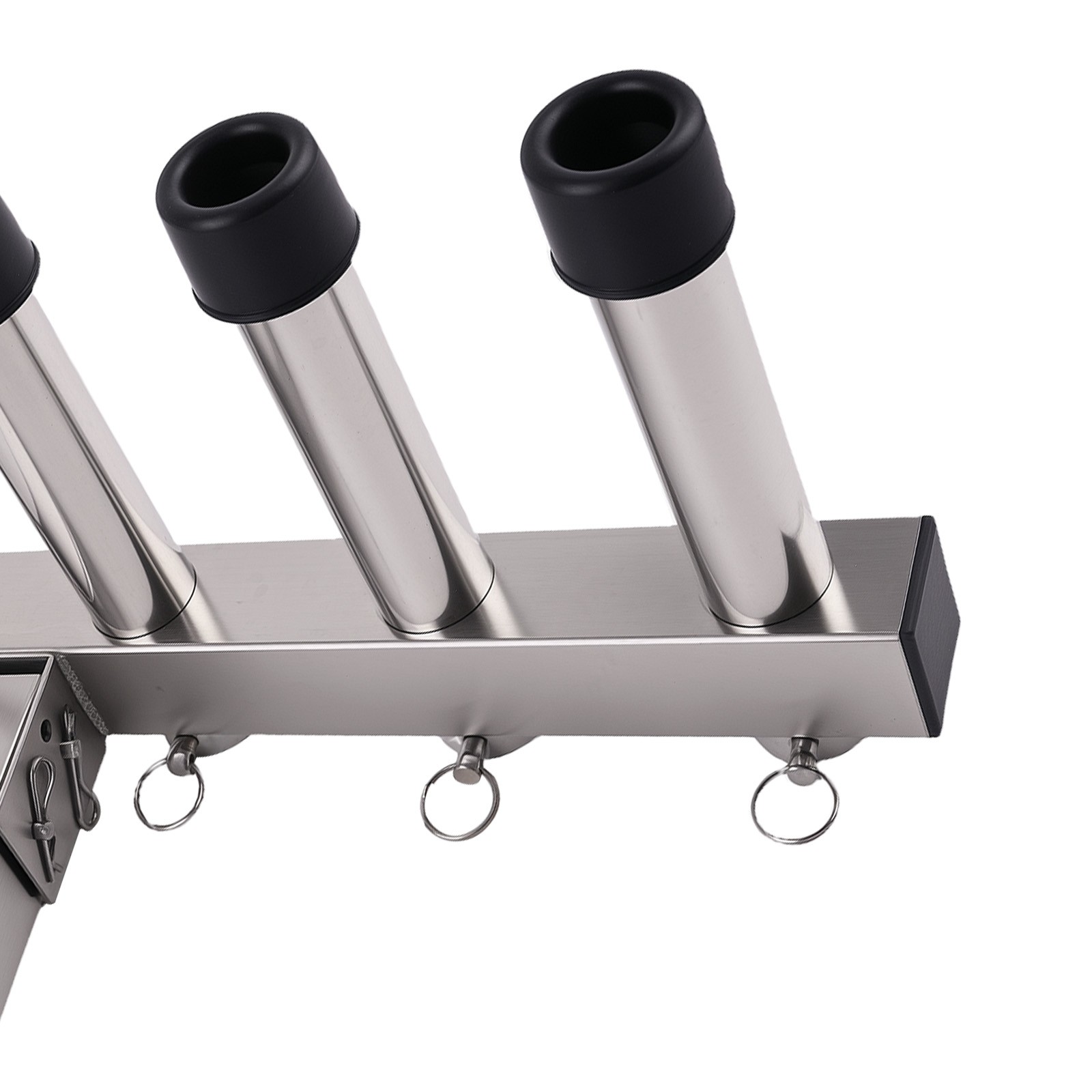 Truck Hitch Car Fishing Rod Holder For 2" Hitch Receiver Mount 6 Tube Stainless