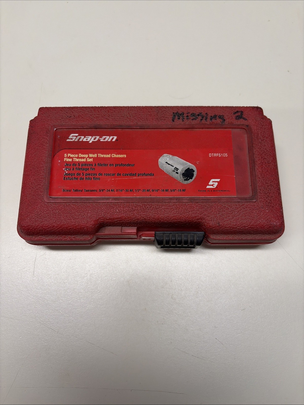 Snap On DTRFS105 (NOW DTRCS105) 5 Piece Deep Well Coarse Thread Chasers Set #9E