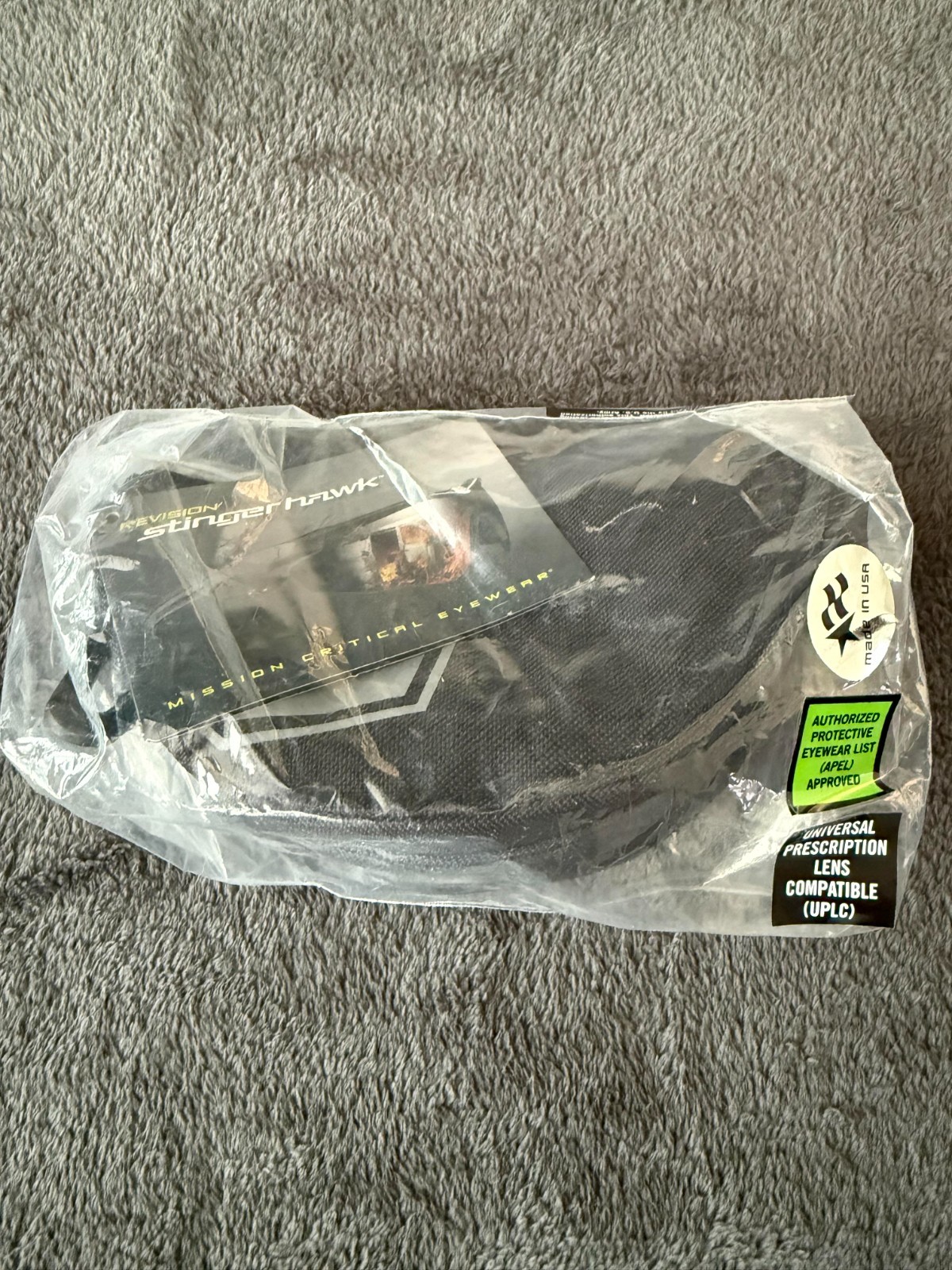 New Revision Stingerhawk Black APEL Ballistic Eyewear Glasses