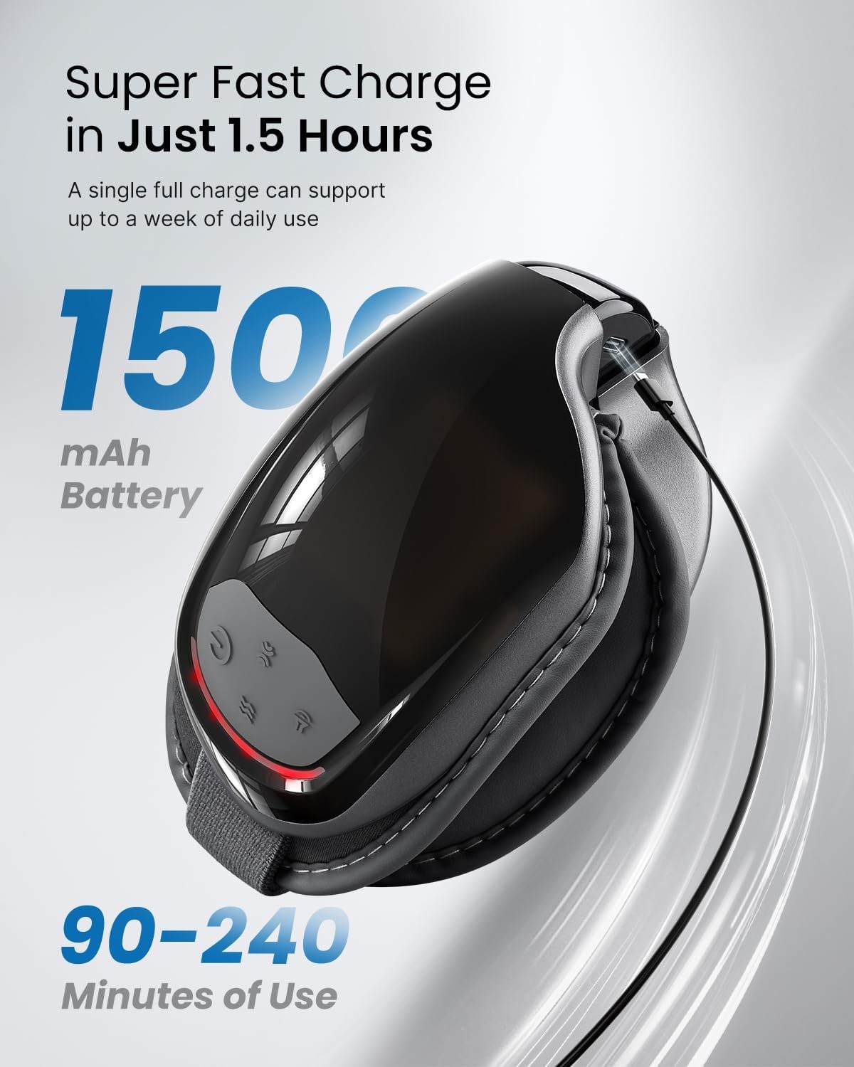 RENPHO Eye Massager with Heat and Cooling for Migraines Voice Control Eye Mask