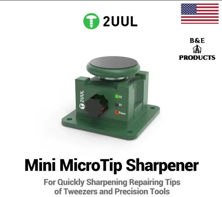 2UUL DA79 Mini MicroTip Sharpener Electric Grinder Tweezers Metal Tip Polish