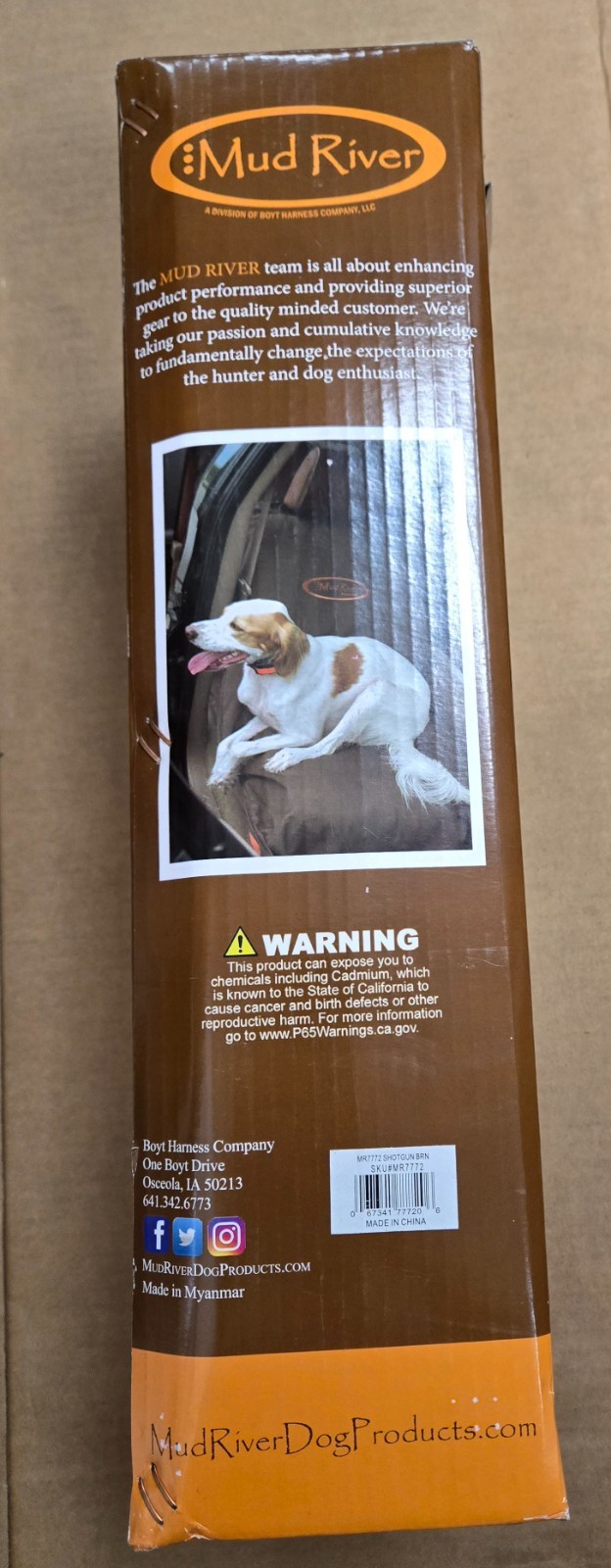 Mud River Single Seat Cover - Brown