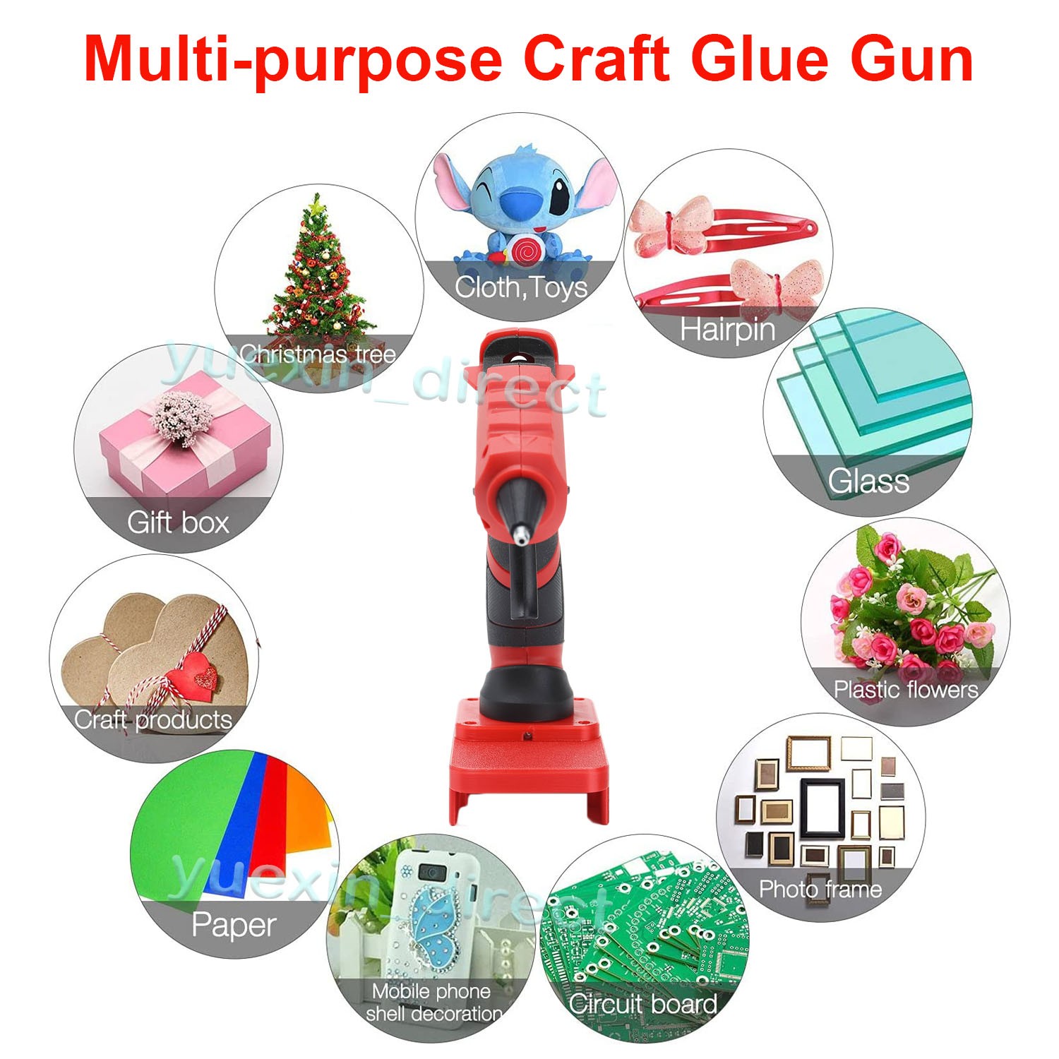 Hot Melt Glue Gun w/10 Sticks Heat Gun For Craftsman v-20 20V Battery Cordless