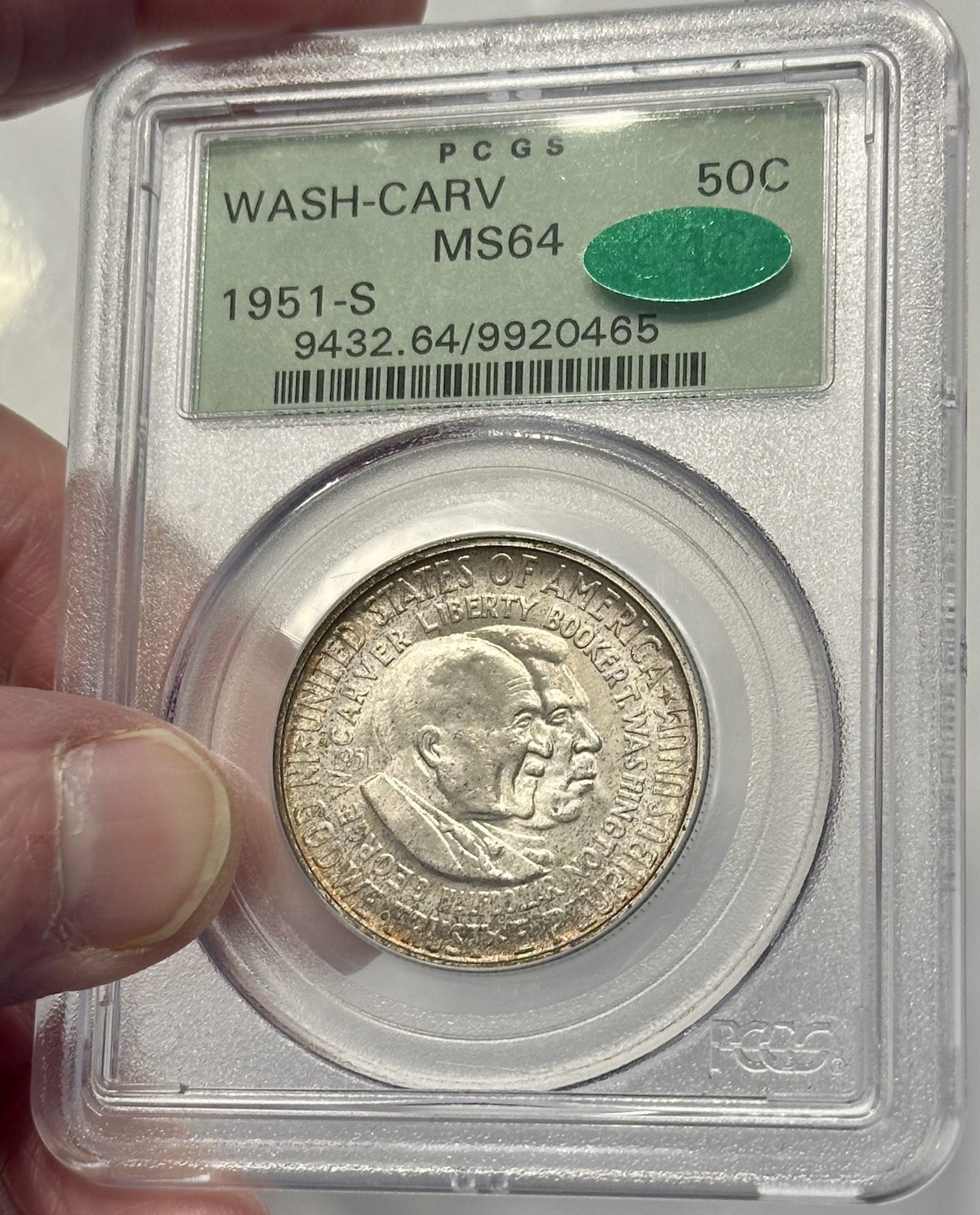 1951-S Washington Carver Commemorative Half Dollar 50C PCGS MS65 OGH