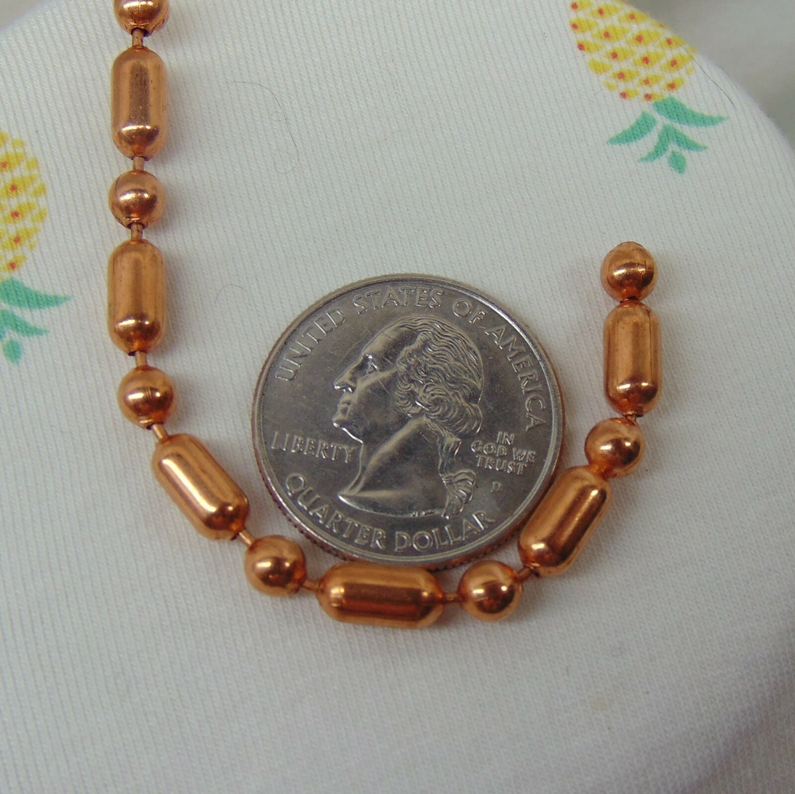 100% COPPER Ball + Bar Chain ~ NECKLACES ~ 4.5mm bead ~ #10 size Various Lengths