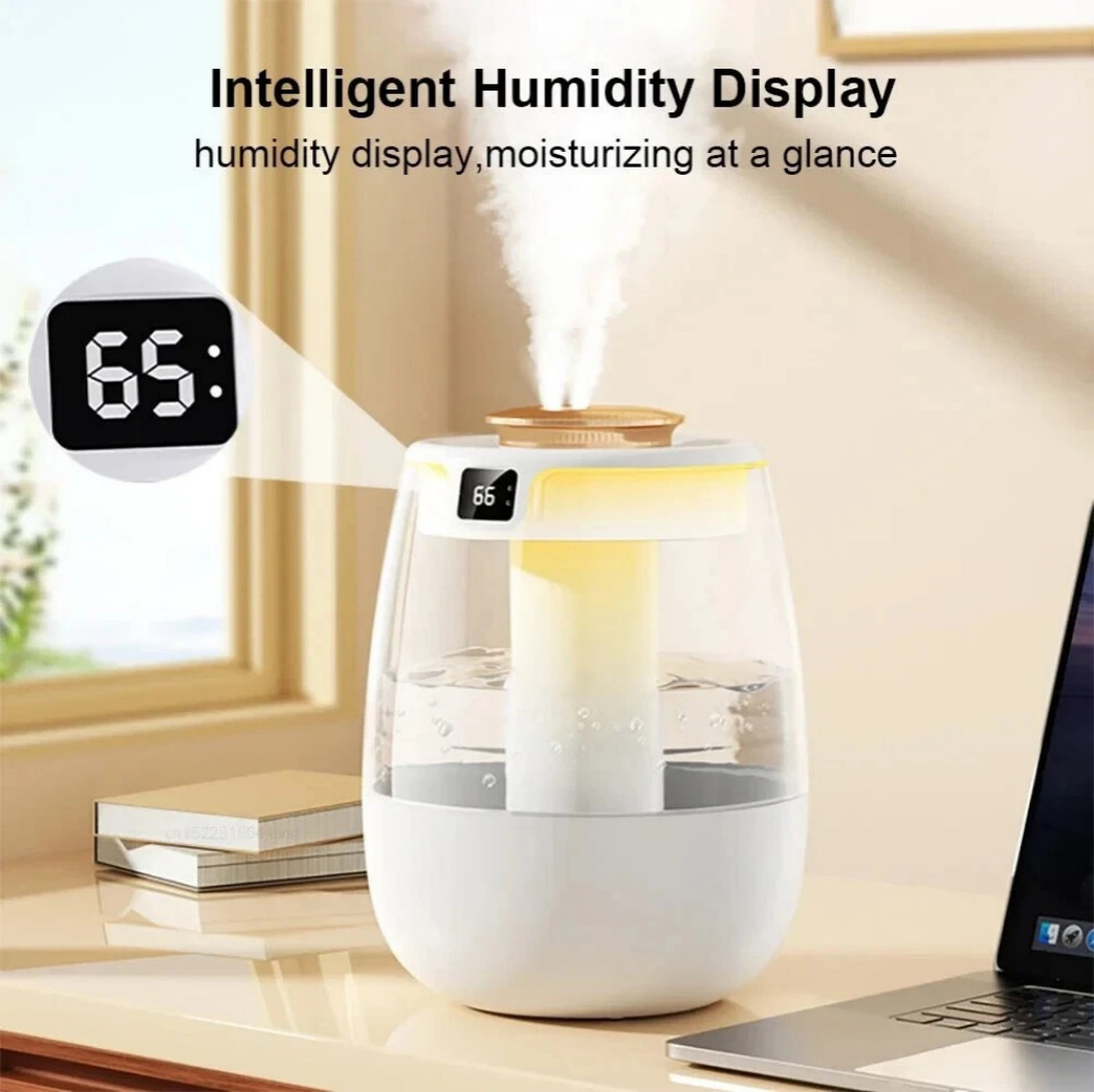 1.35L Humidifiers Ultrasonic Warm&Cool Mist LED Humidifier Top Fill For Bedroom