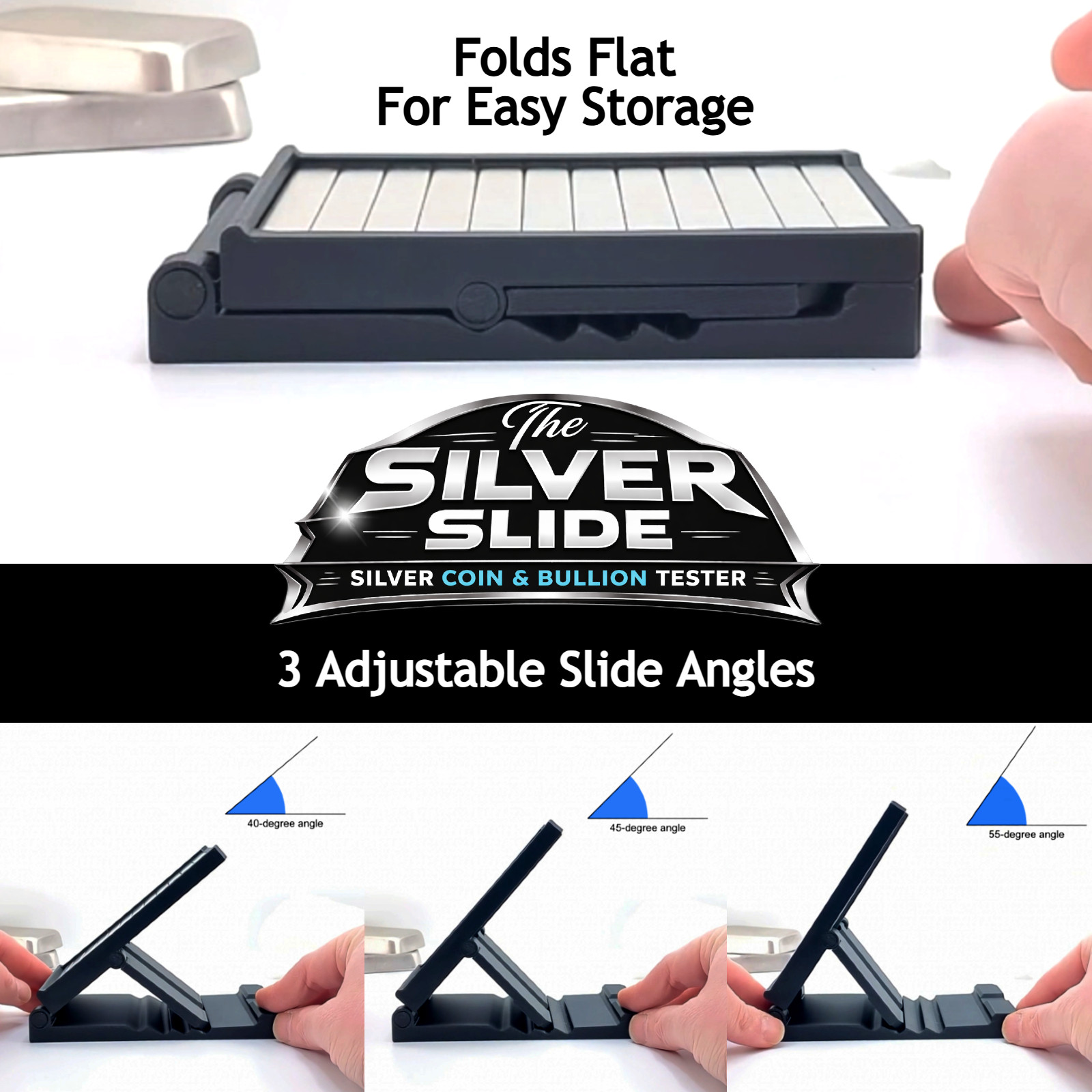 The Silver Slide Magnet Slide Test Kit For Silver Coins & Bullion, N52 Neodymium