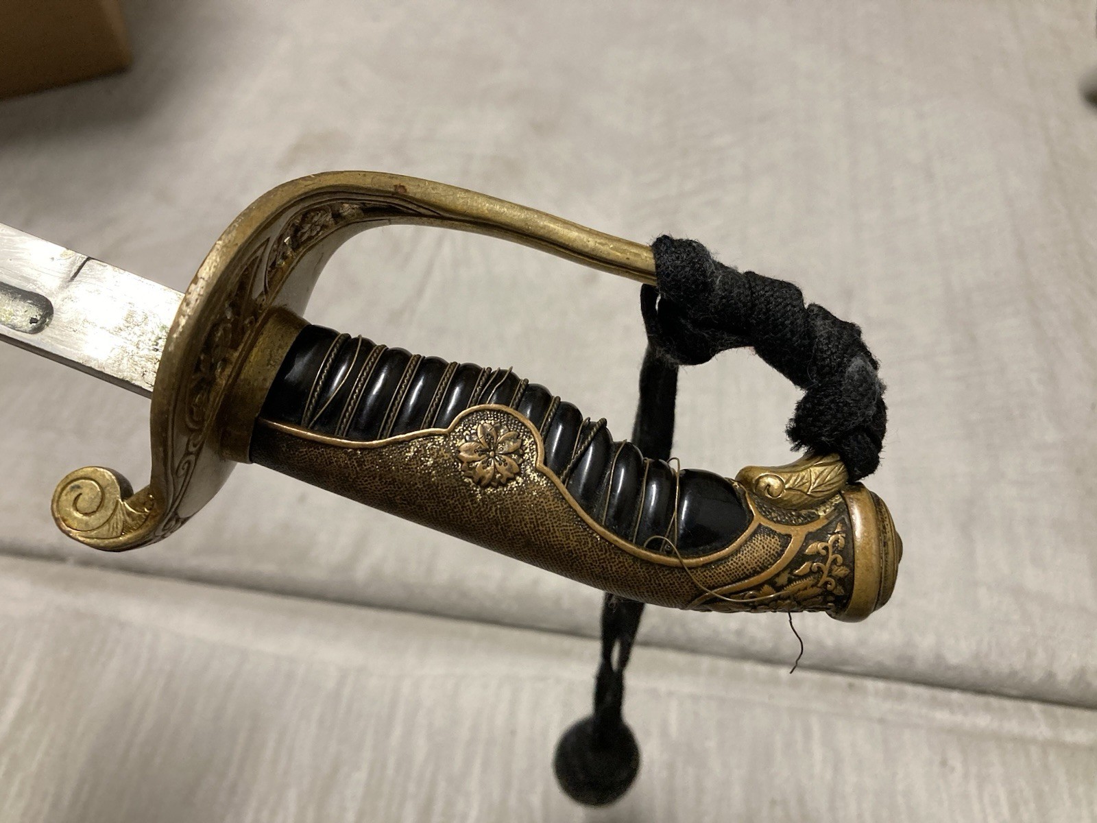 Original WW2 Japanese Army Parade Sword With Tassel Rope Scabbard WWII Military