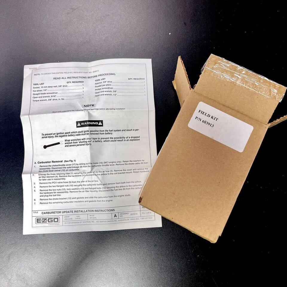 NEW OEM EZGO 4 STROKE SUBARU ROBIN CARBURETOR KIT 295CC 350CC PRE MCI AND MCI