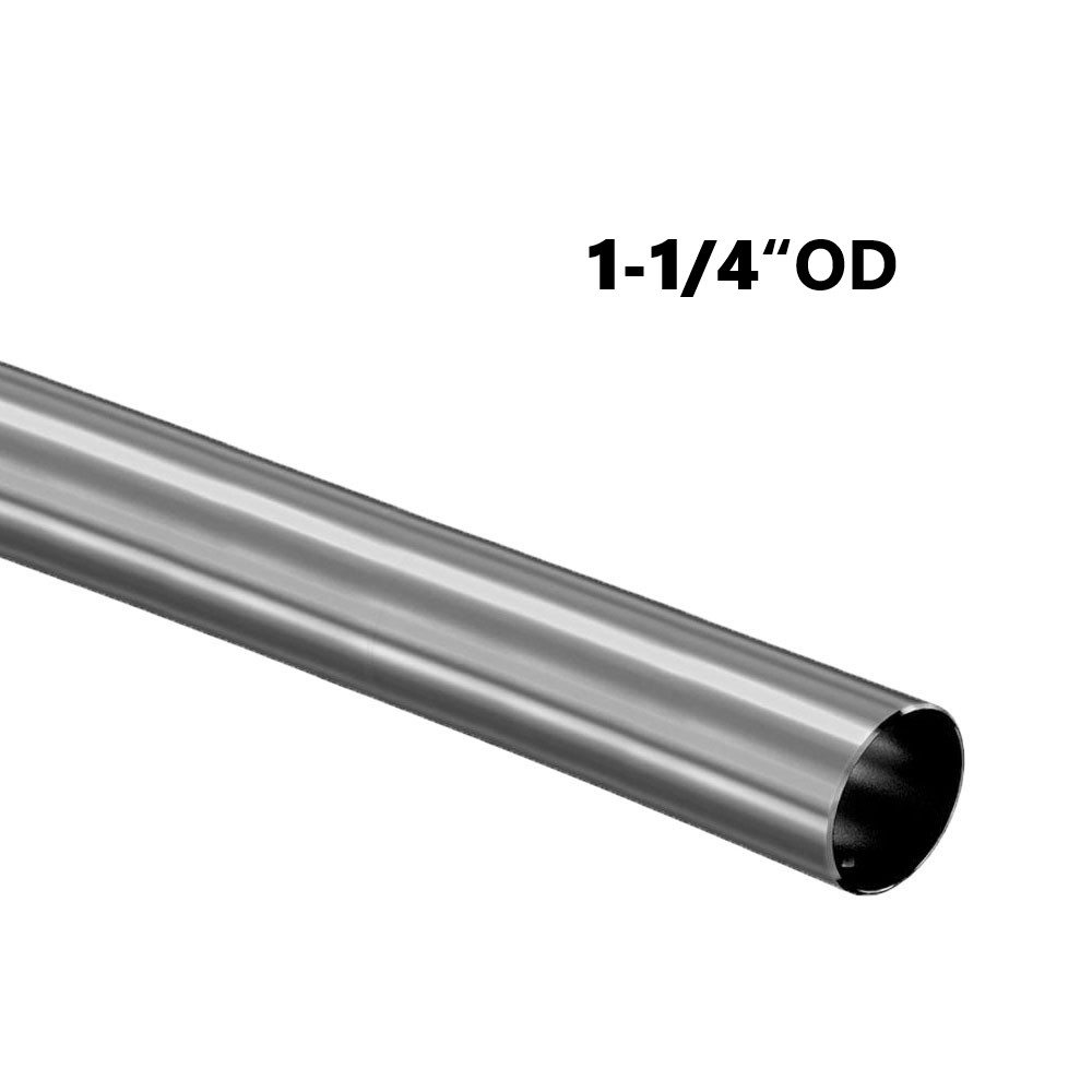 Custom Cut 1-1/4" OD Stainless Steel Tubing | 304 Grade | 18 Gauge | Brushed
