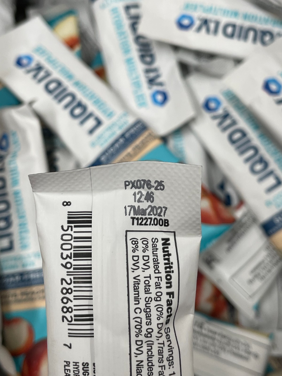 Liquid IV Hydration Multiplier White Peach SUGAR FREE 30 Sticks EXP 11/2026