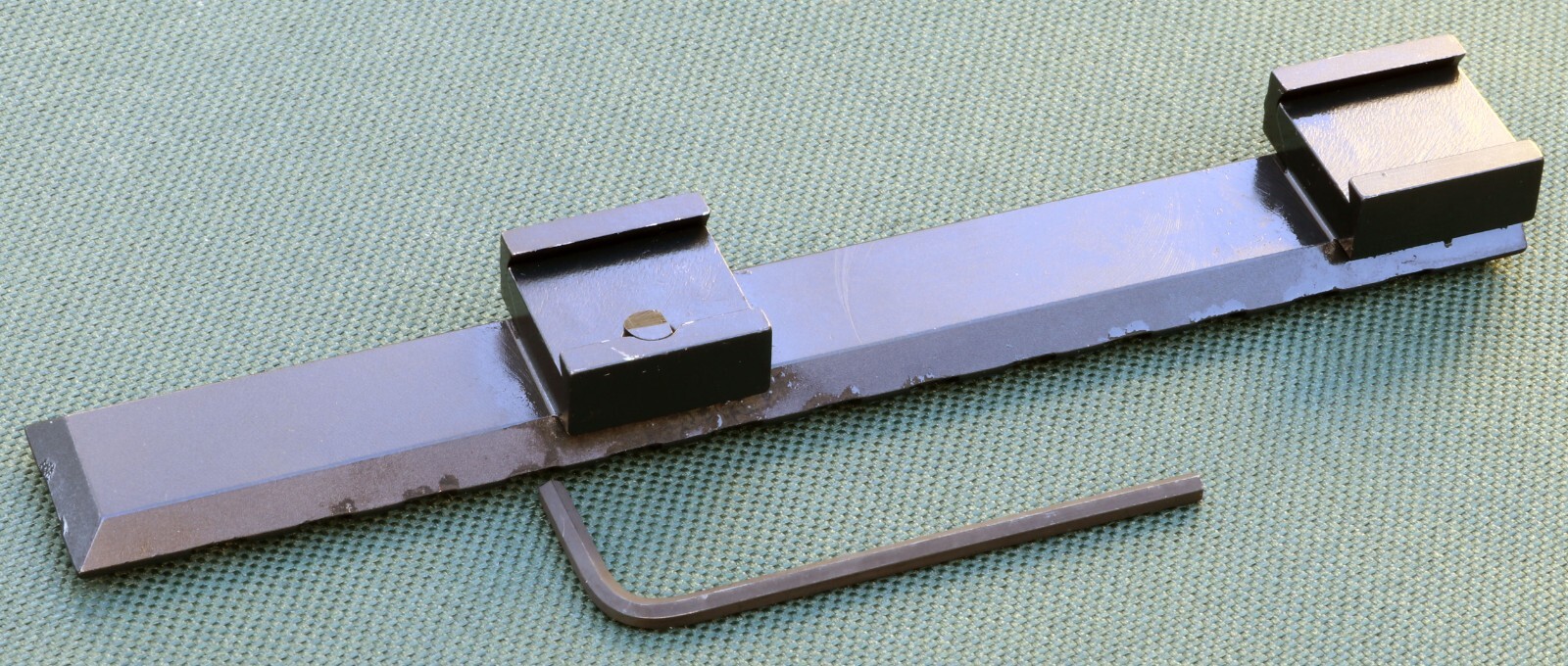 CZ527 Extended PICATINNY Rail, STEEL MATT BLUE finish.