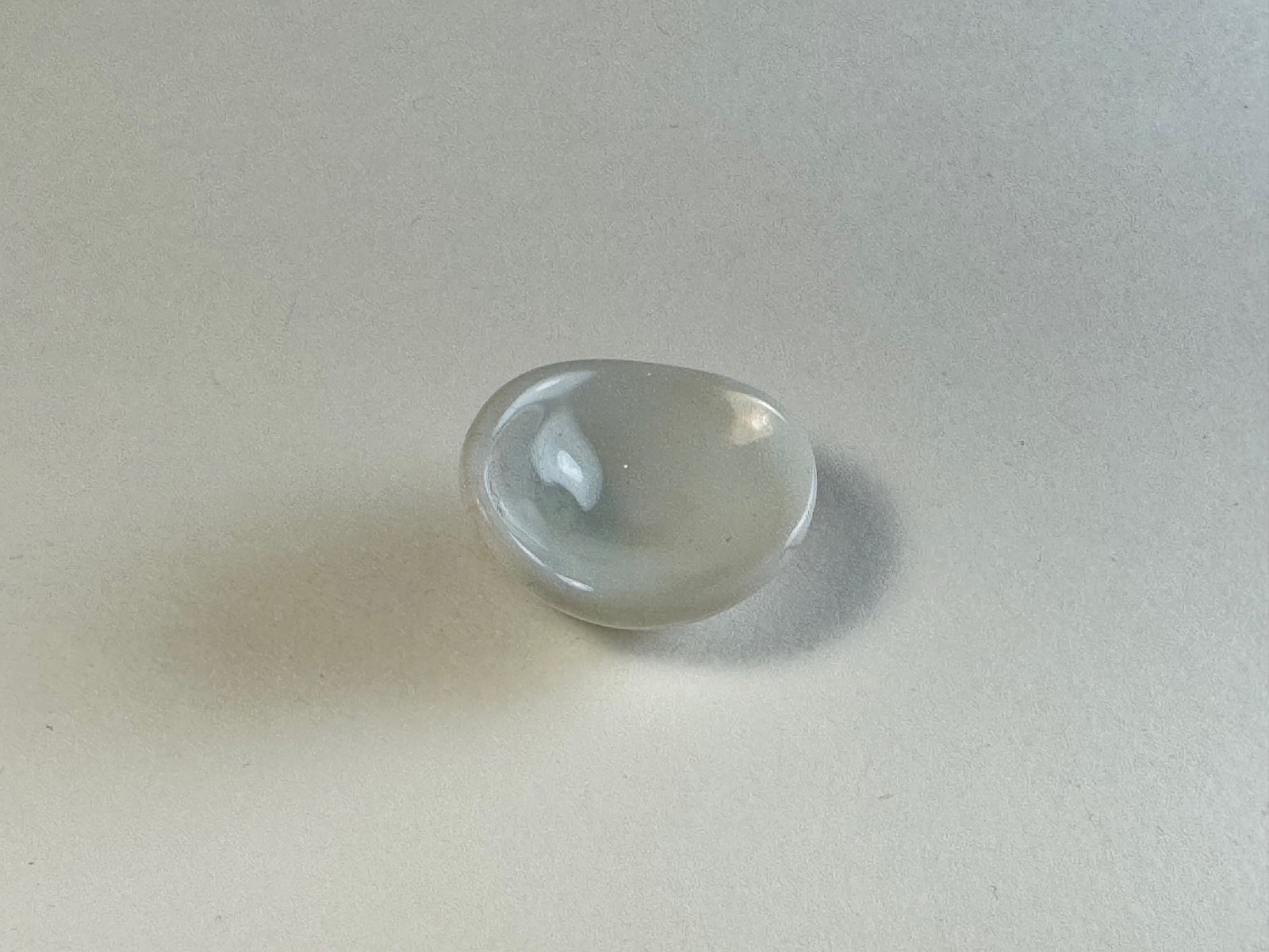 Antique German hand-blown human prosthetic glass eye. Grey eye.