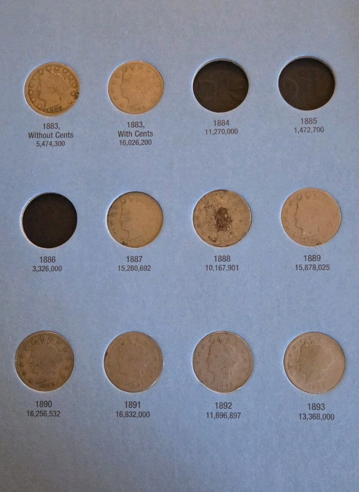 1883-1912 NEAR COMPLETE LIBERTY V NICKEL SET - 29 GOOD+ COINS (ONLY MISSING 4)