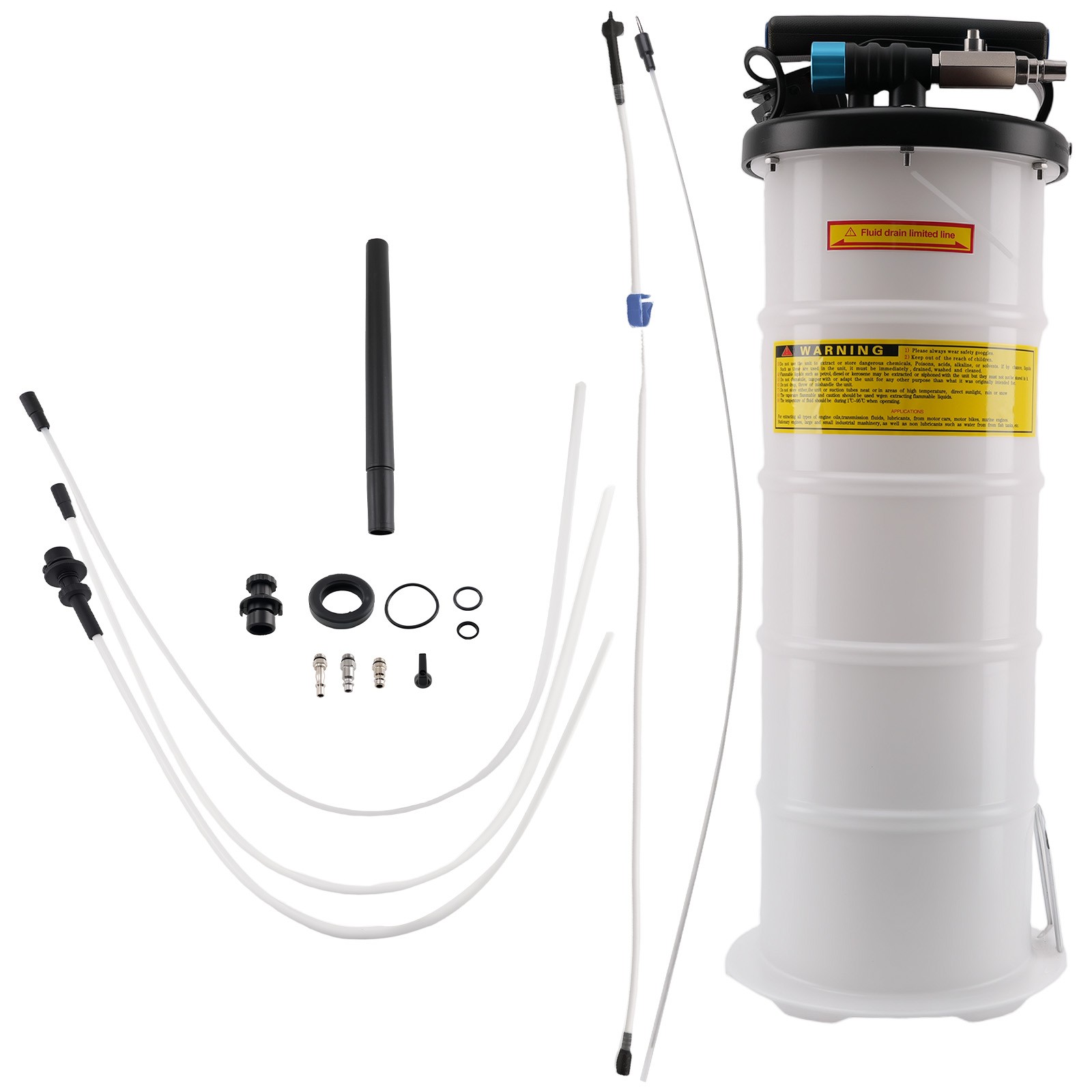 Oil Fluid Extractor Pneumatic/Manual Oil Change Vacuum Pump 1.74Gal/6.5L