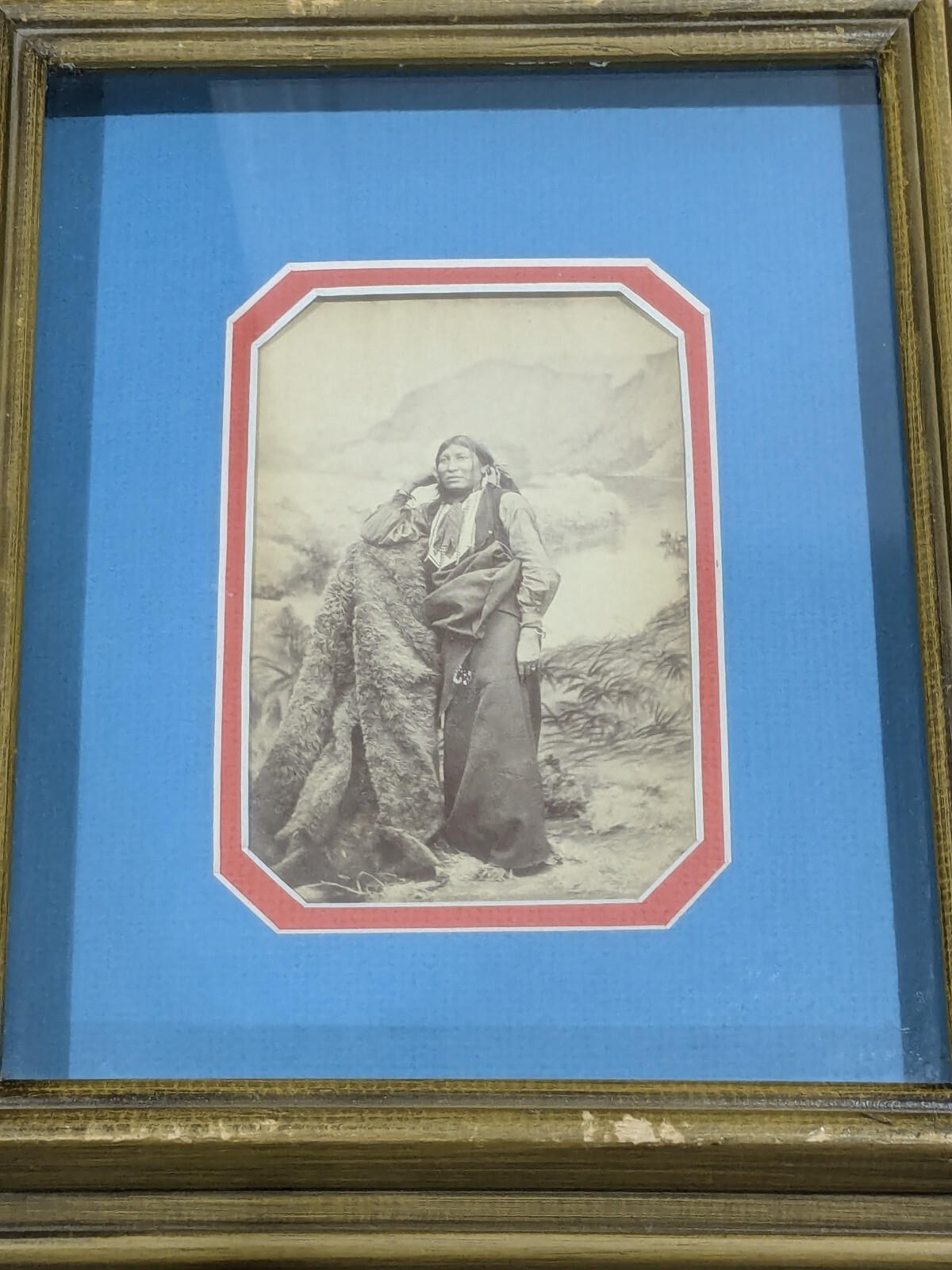 Antique Original Native American Ponca Indian Chief White Eagle 1874