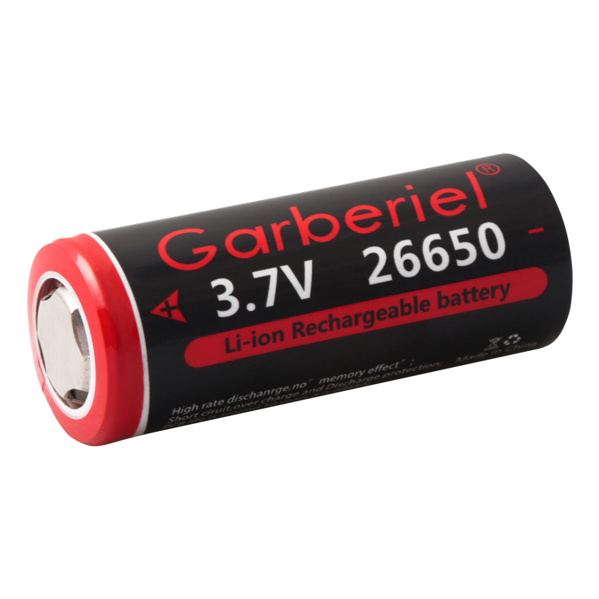 26650 Battery Flat Top Li-ion 3.7V Rechargeable Batteries for LED Flashlight Toy