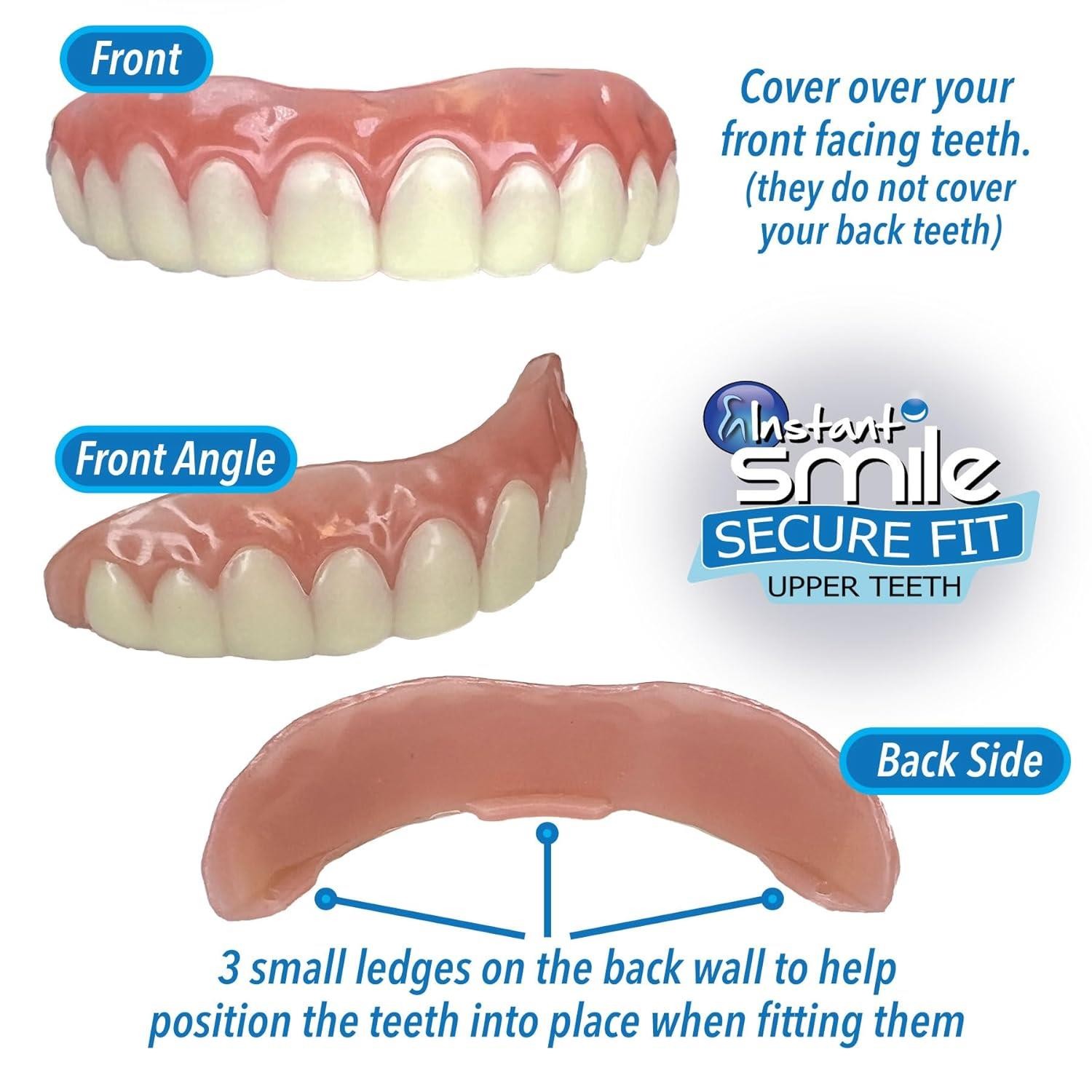 Just Released - Instant Smile Secure Fit Upper Teeth Veneer - Natural Shade