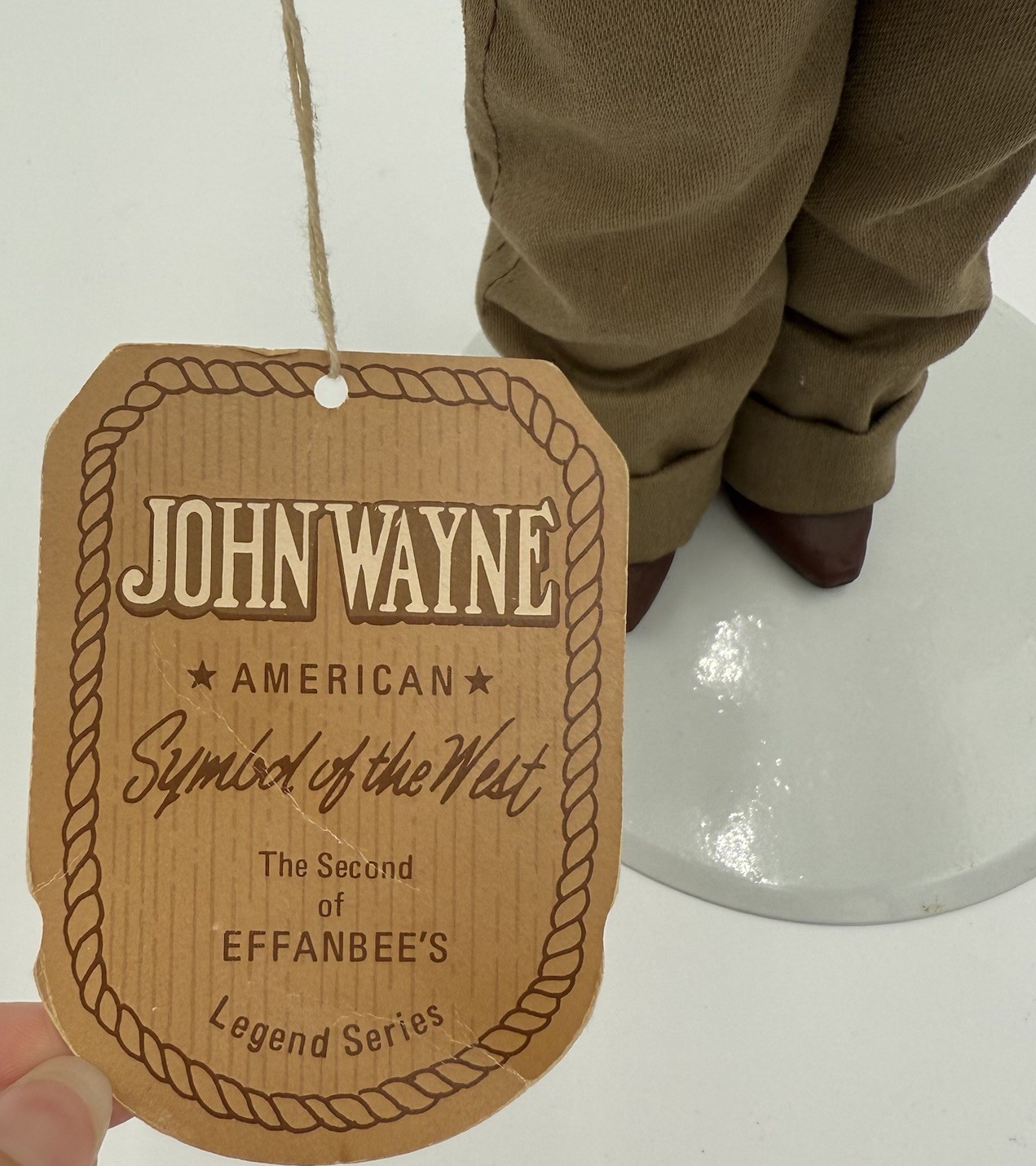 VTG 1981 Effanbee John Wayne Doll Legend Series w/ Tag Cowboy Western