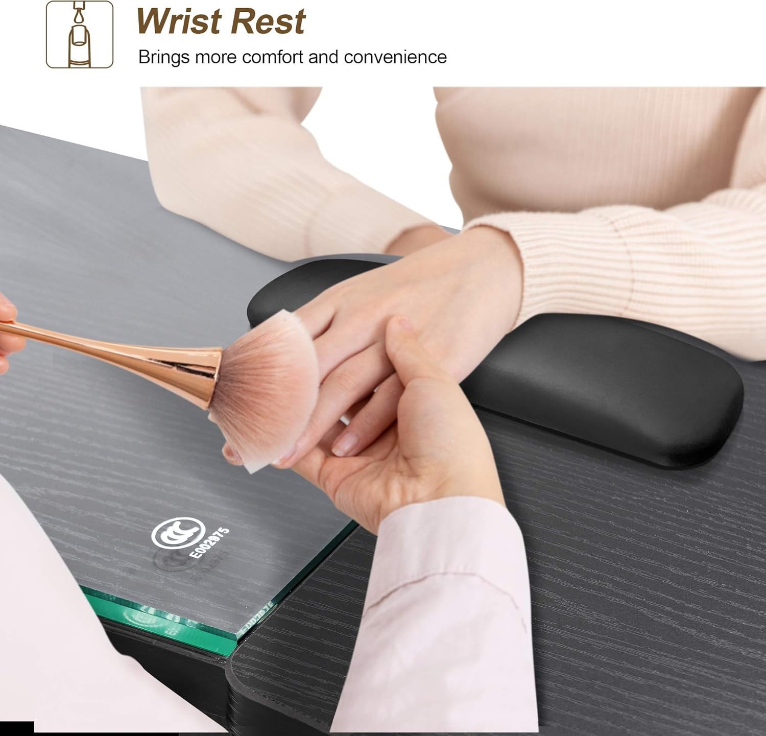 BarberPub 2611 Manicure Table Nail Makeup Desk Workstation