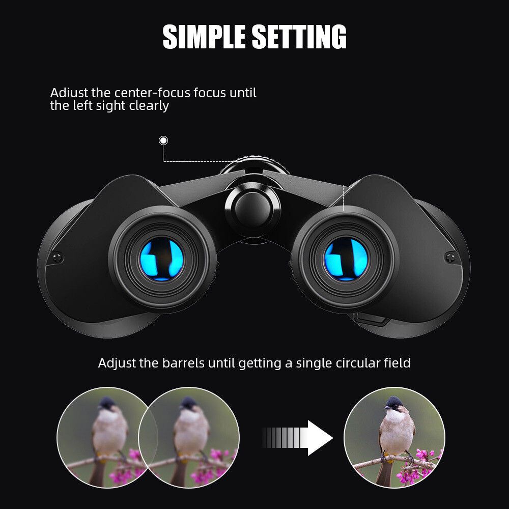 180x100 High Power Military Binoculars Day/Night Vision Waterproof Hunting +Case