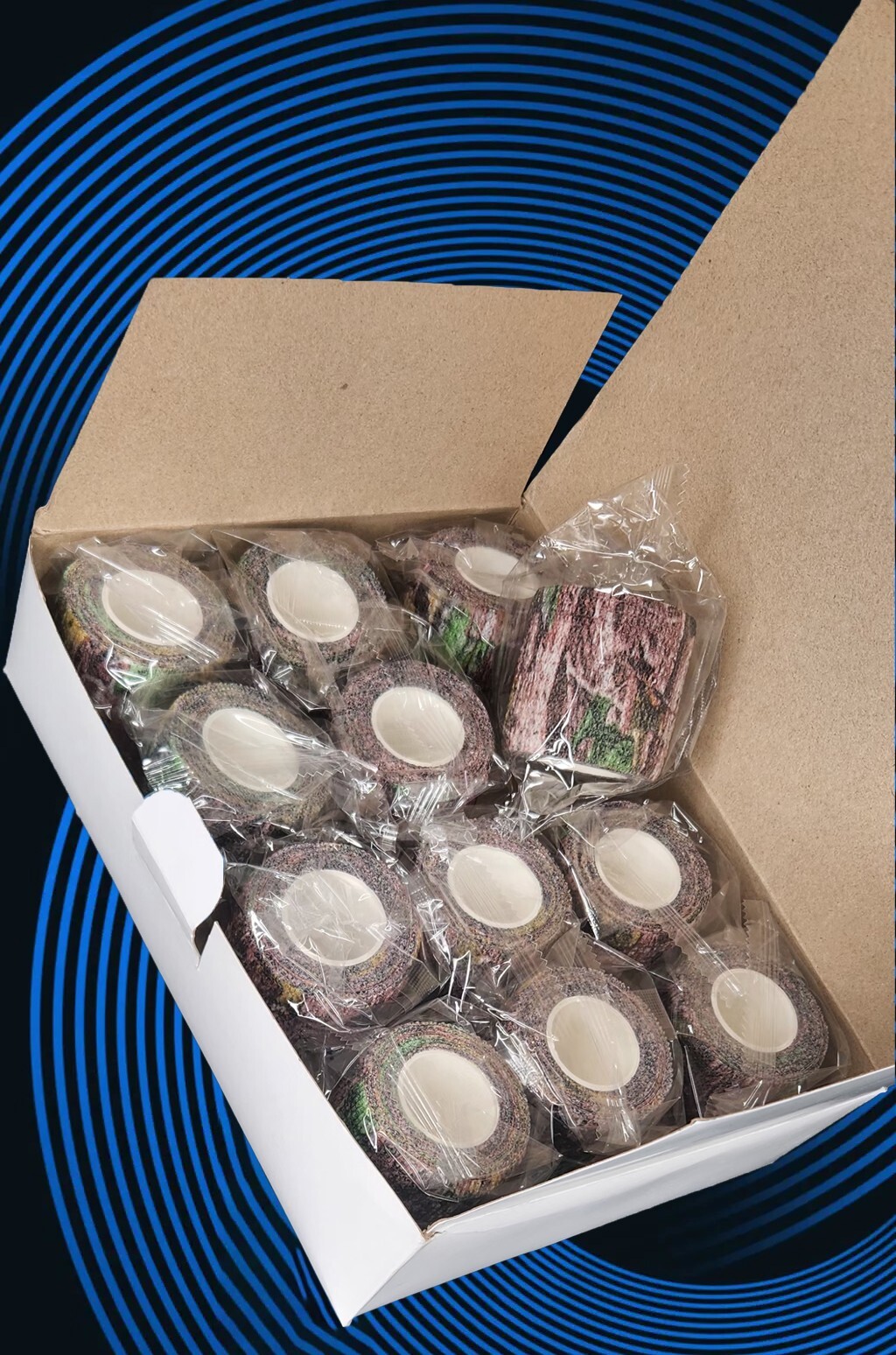 Cohesive Bandages Camouflage, 2” inch wide x 5 yards (50mm X 4.5m), 12pcs