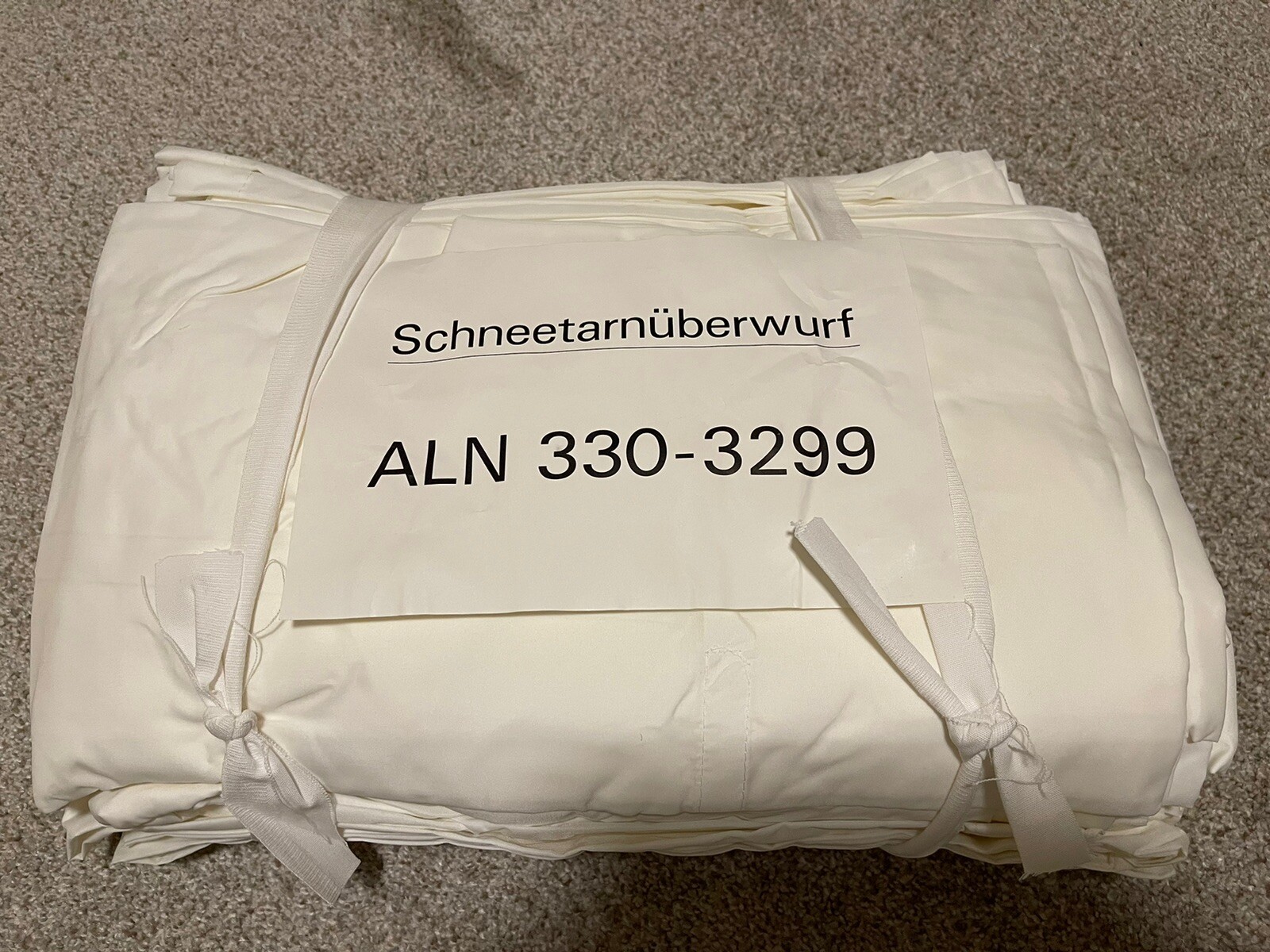 New White Swiss Army Latex Snow Camouflage Rain Poncho, Impermeable Waterproof!