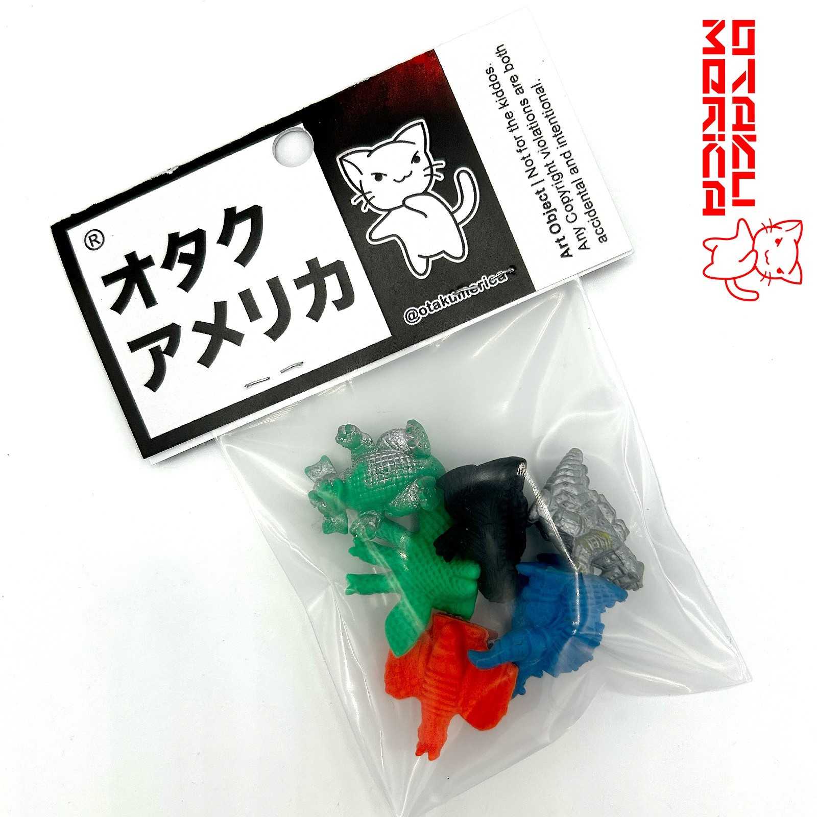 Kaiju Freaks: Godzilla Keshi RANDOM Set of 6 - Vintage 80s Kaiju Keshigomu 1in