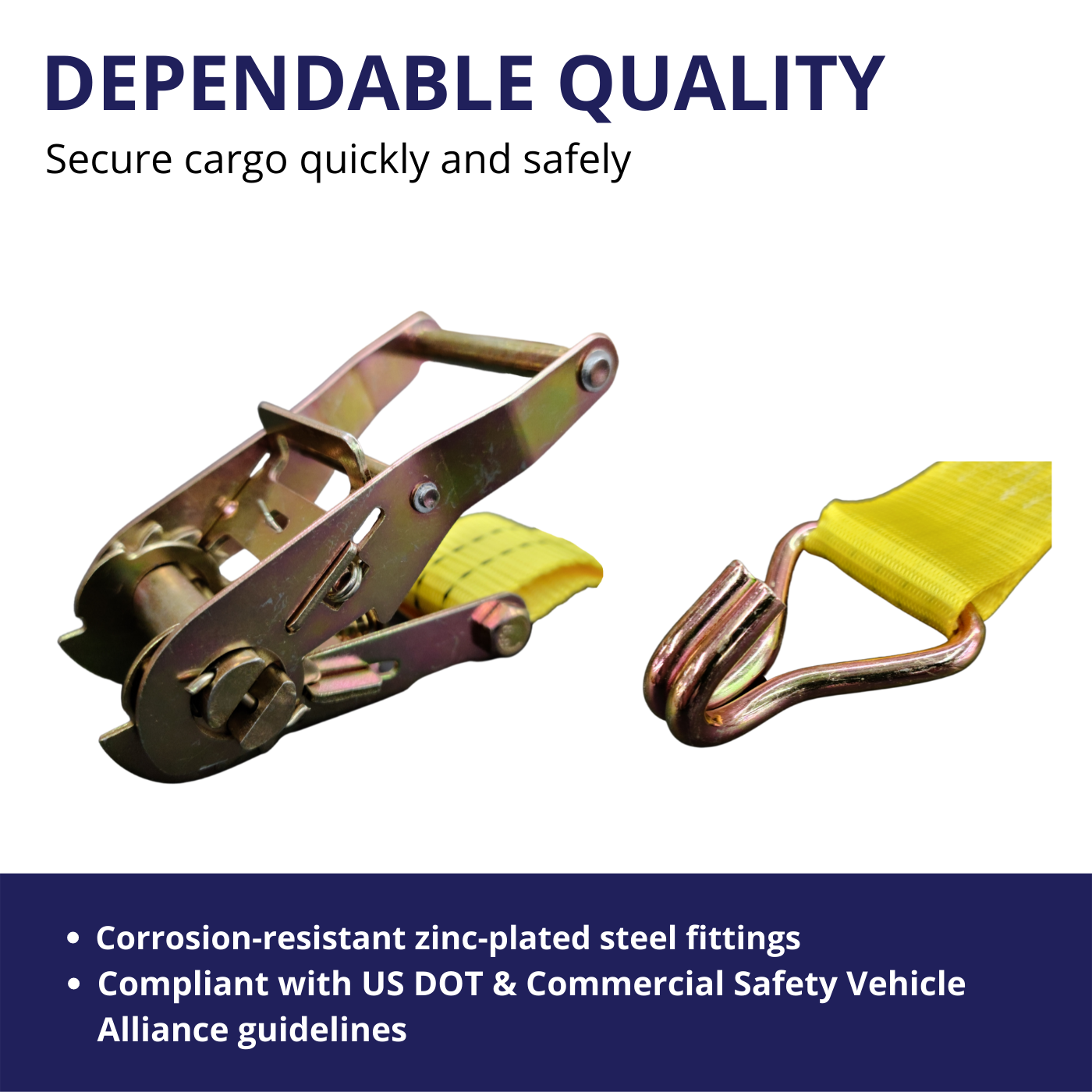 (4) New 1.5" x 15' 4400 lb Ratchet Straps J Hook Heavy Duty Tie Downs