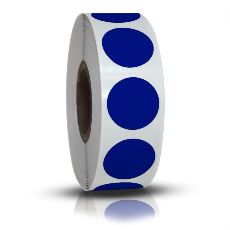 1000/ROLL  3/4" CIRCLE COLOR CODED LABEL DOT STICKERS INVENTORY CODE (12 COLORS)
