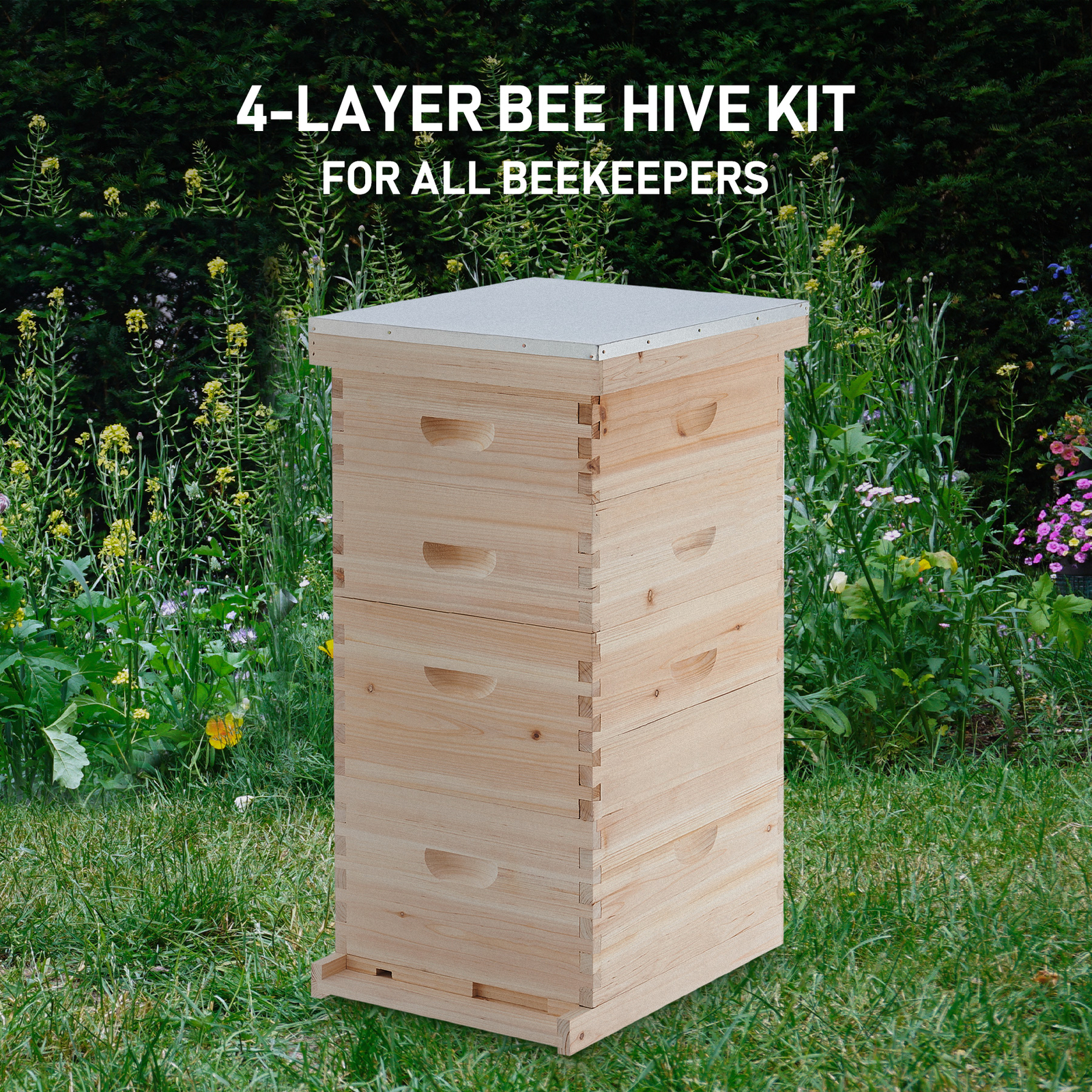 Langstroth Beehive Kit - 40 Frame Box with 20 Deep & 20 Medium Frames