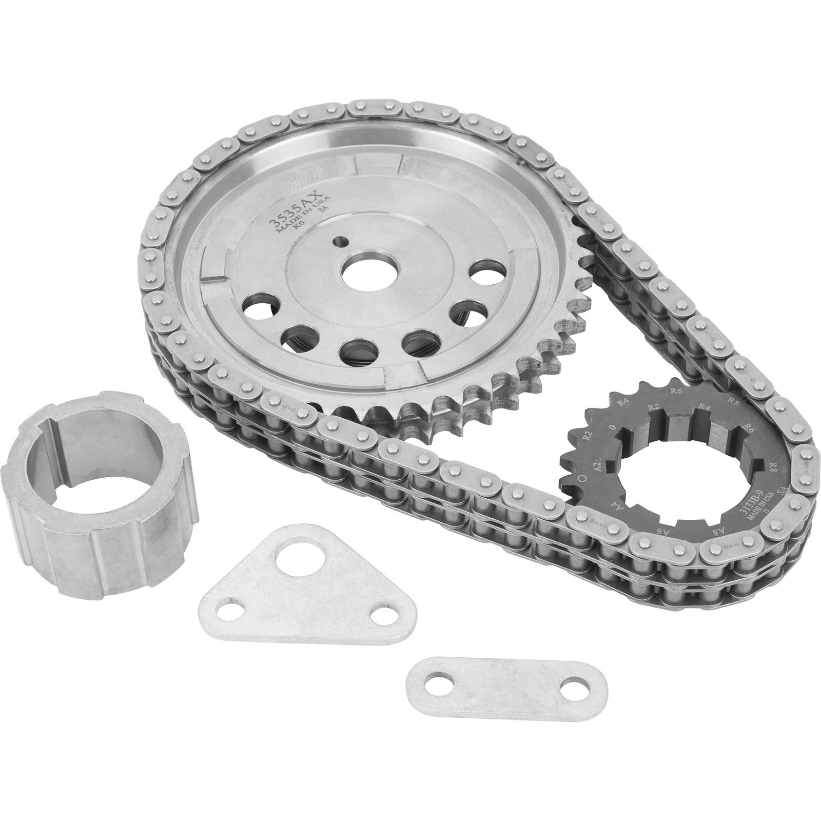 LS Double Roller Billet Timing Set, 1 Bolt, 4 Sensors