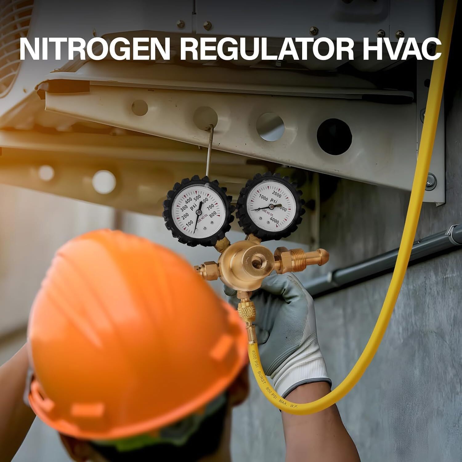 Nitrogen Tank Regulator for Hvac Purge w/ 0-800 PSI Delivery Pressure Equipments