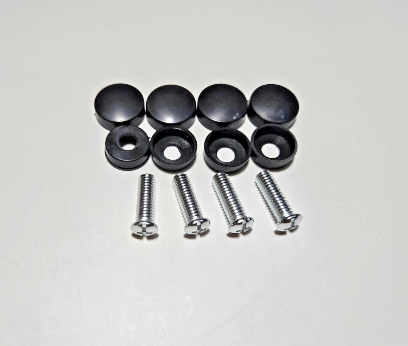 2 pcs Black License Plate Frame for 3D silver - Toyota- Logo