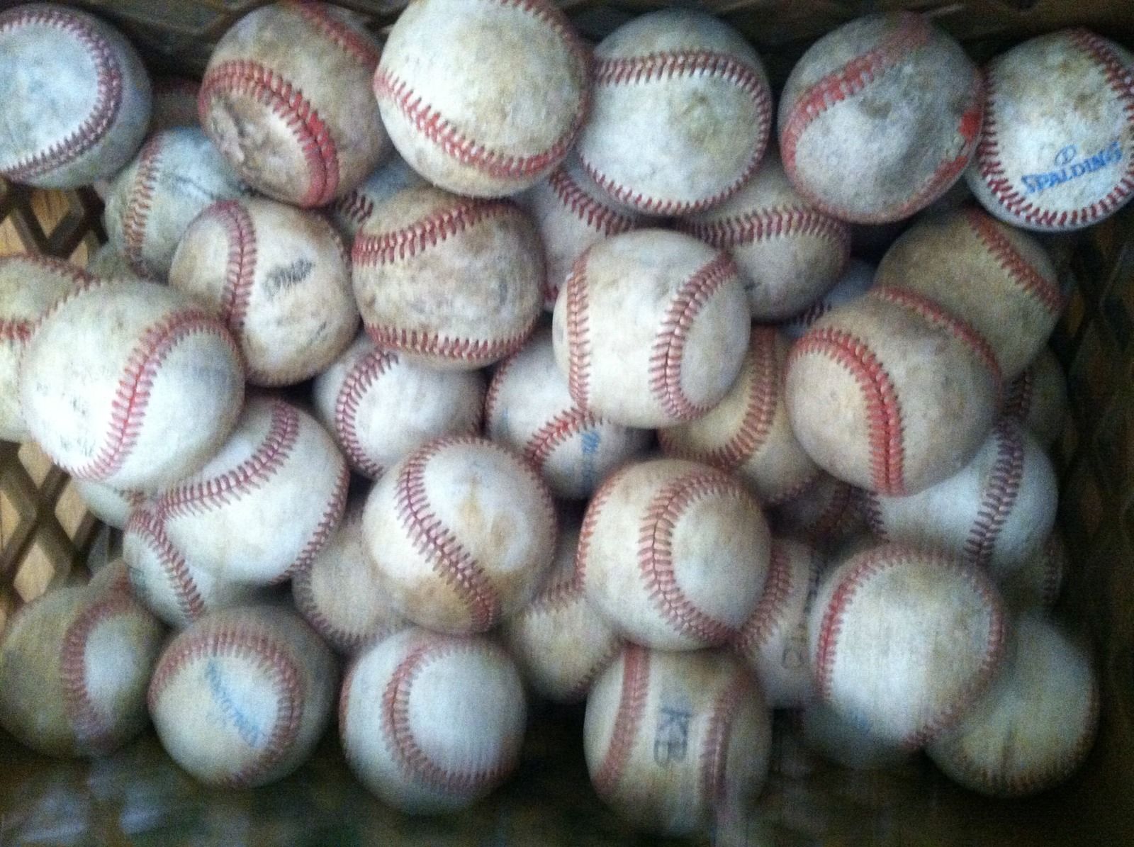 Lot of 32 Well Used Baseballs Little League Batting Fielding Practice Hard Balls