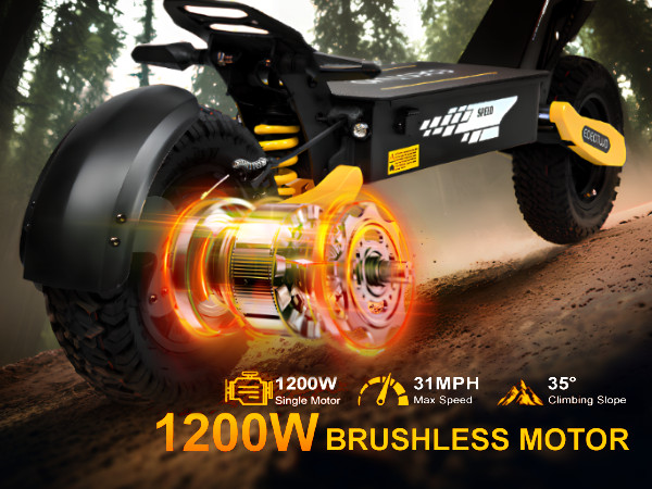 1200W Electric Scooter for Adult 48V13AH 28MPH 11'' Off-road Commuting E-Scooter