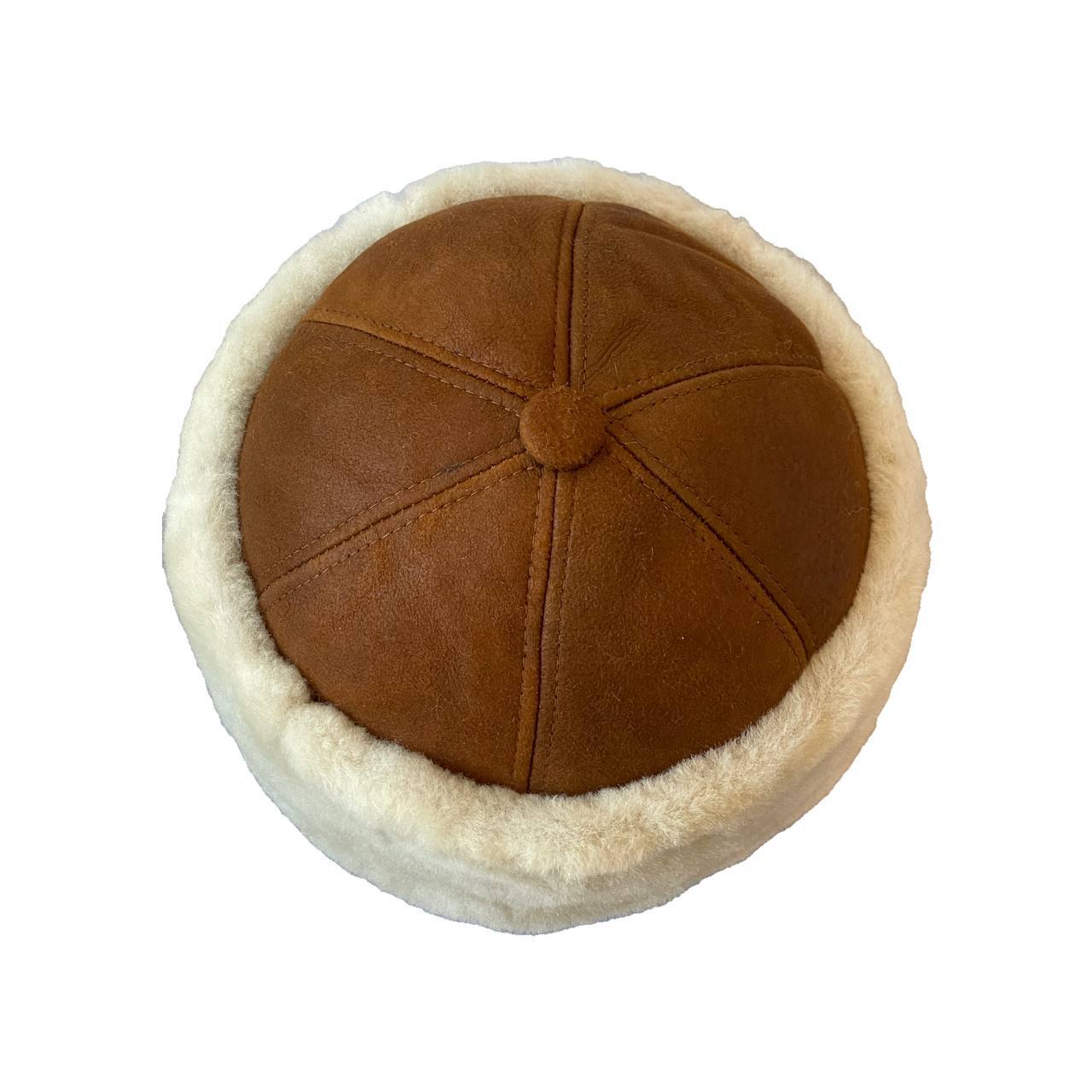 Real Shearling Sheepskin Winter Hat | Fur Beanie Leather Skull Hat