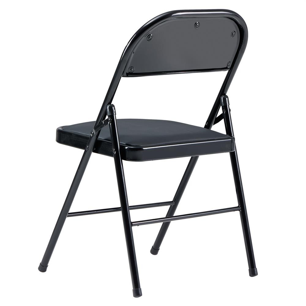 6 Pack Folding Chair Indoor Outdoor Portable Stackable Commercial Seat Black