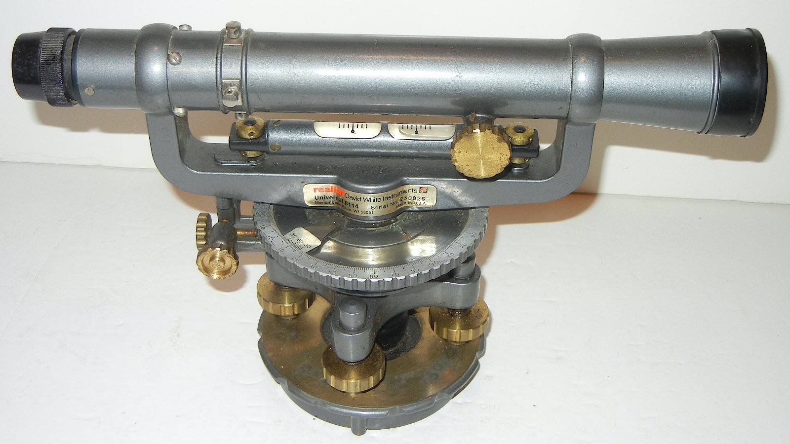 DAVID WHITE REALIST UNIVERSAL MODEL 8114 TRANSIT & CASE