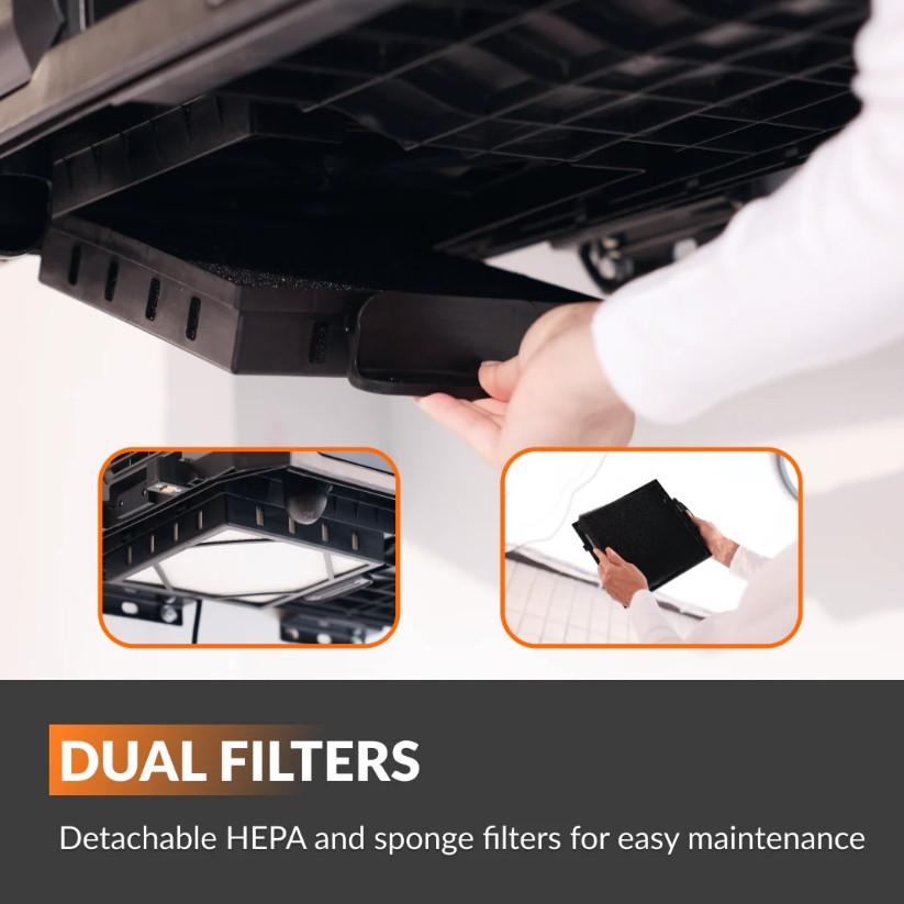 Giraffe Tools 1200W Wet and Dry Vacuum Cleaner Wall-Mounted with Remote Control