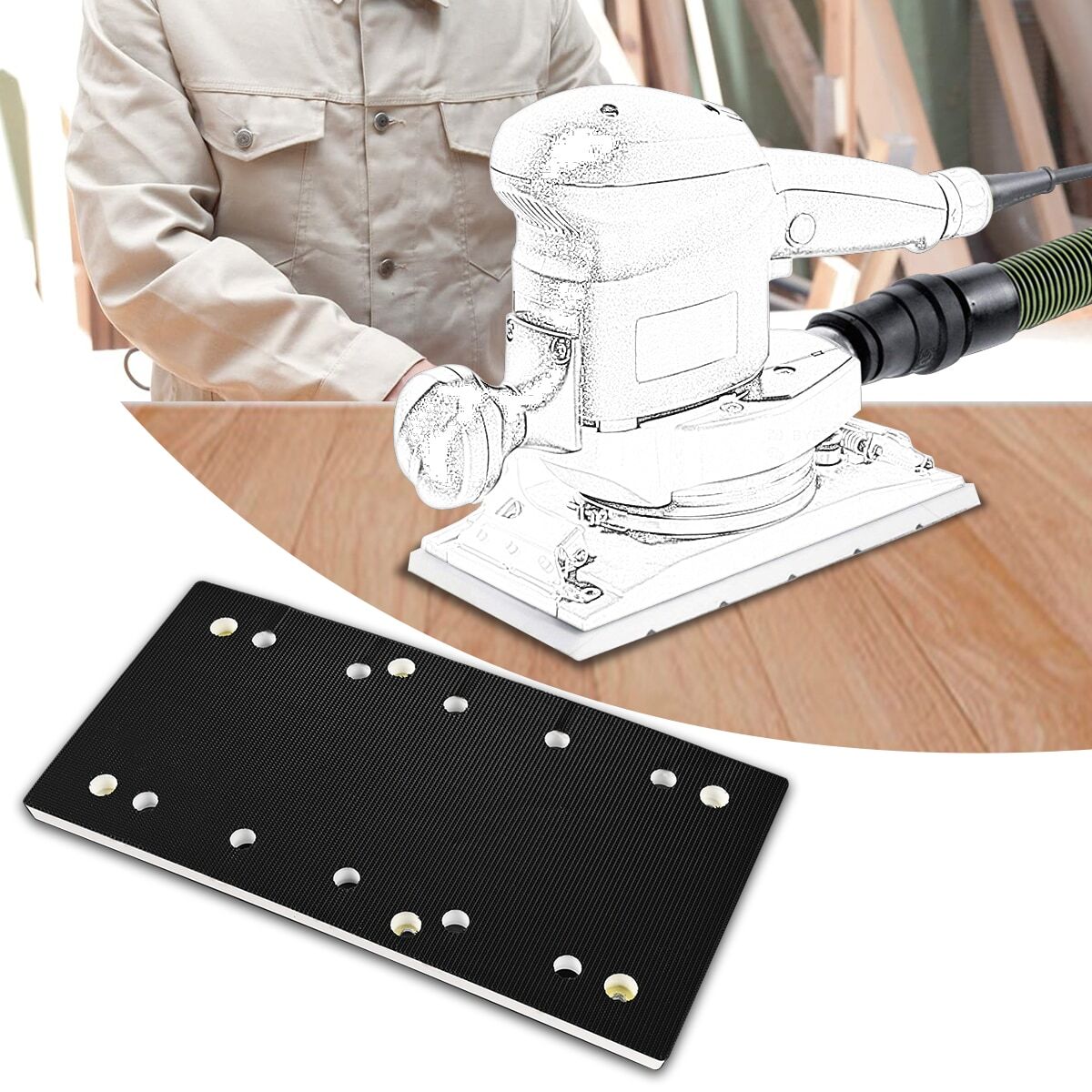 Sanding Plate Pad For Festool Slide RS 100 200 1 Replaced 483679 115mm x 225mm