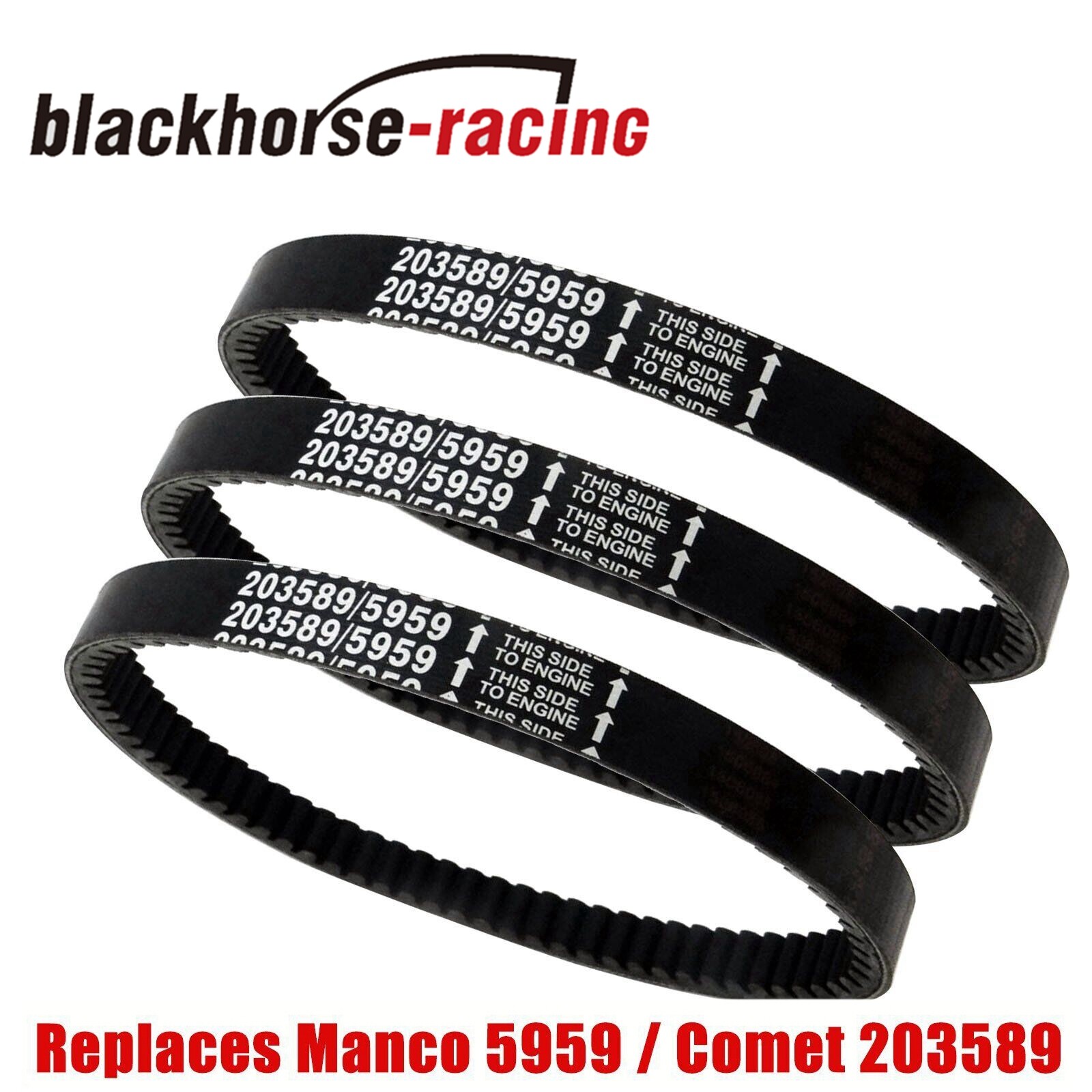 3Pc 30 series go kart cogged torque converter drive belt 203589-3 for comet 5959