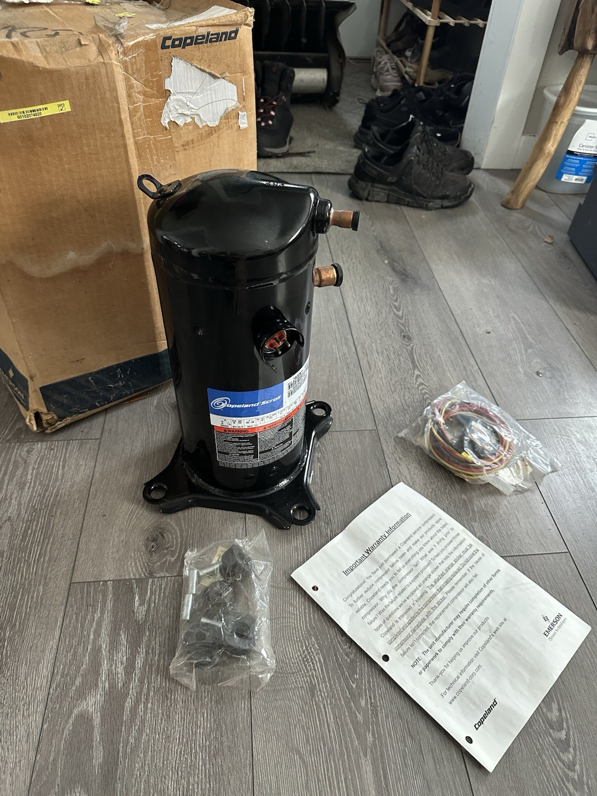 New Copeland Scroll Compressor ZR30K3-PFV-230/1/60 VAC-R-22-AC Heat Pump