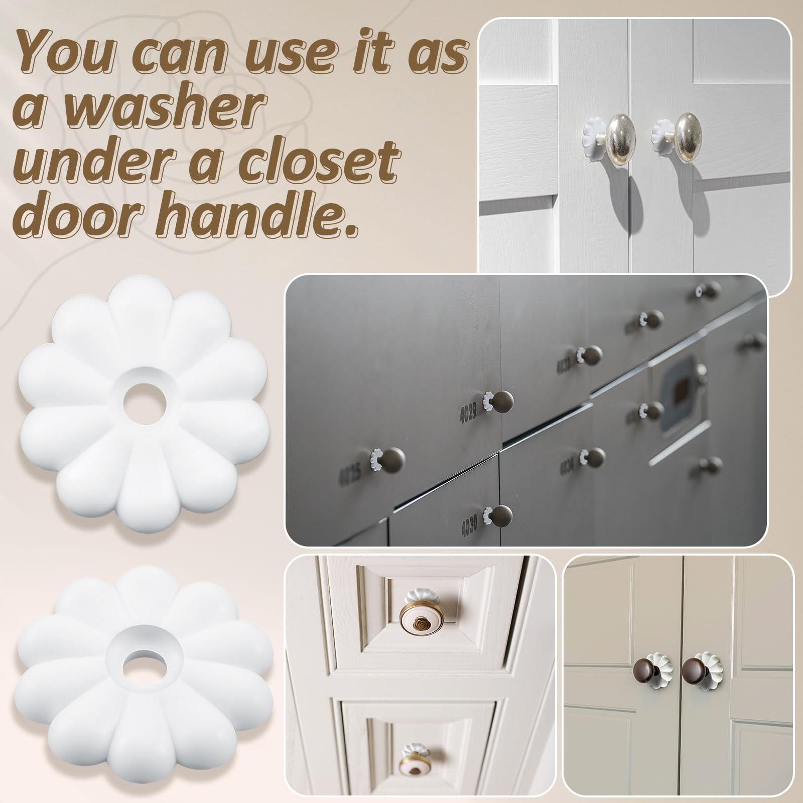 30 Pack Rosette Washers with Screws, Mobile Home/RV Ceiling Rosette Buttons, ...