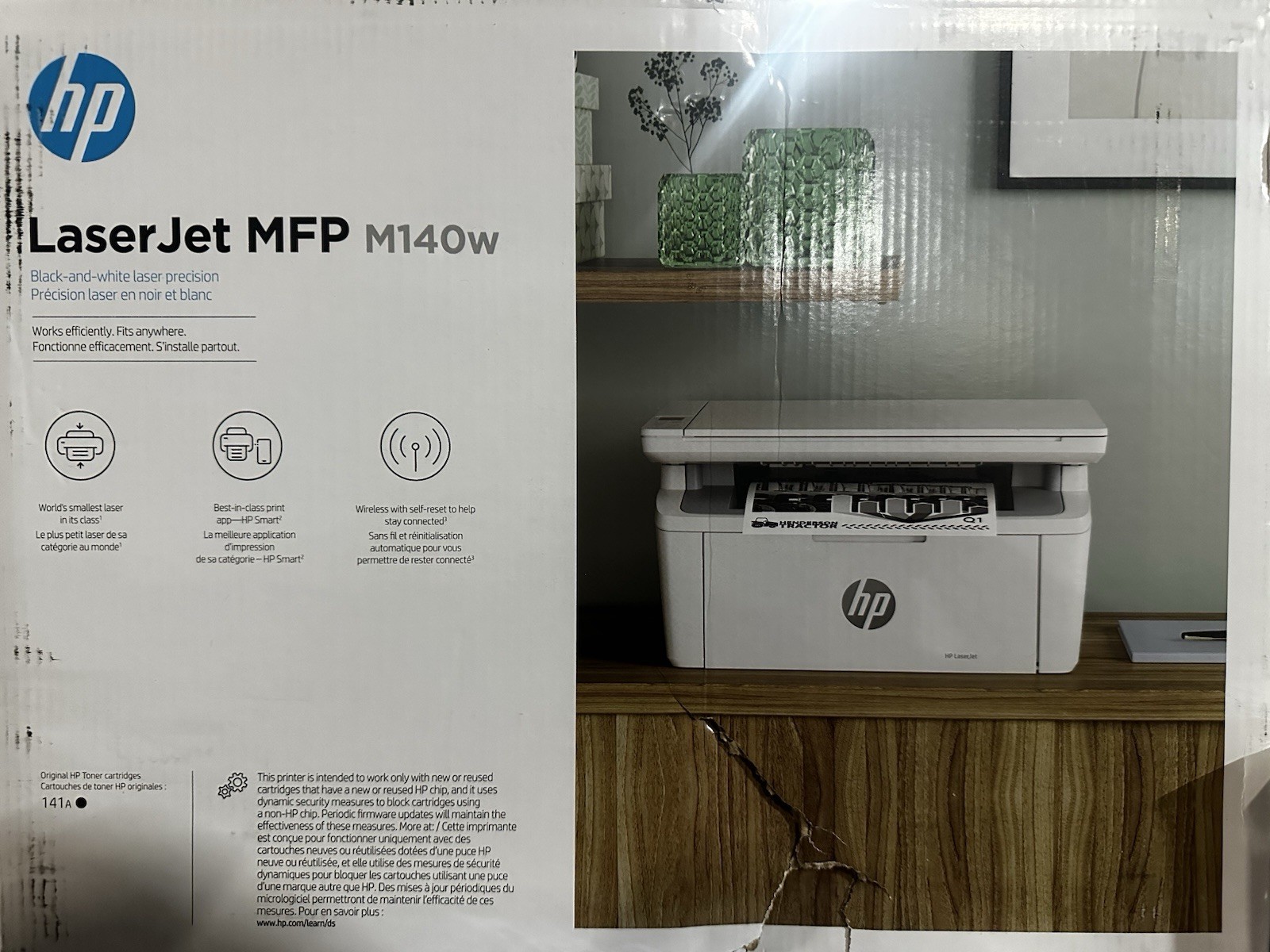HP LaserJet MFP M140w Laser Printer, Black And White Mobile Print, Copy, Scan Up