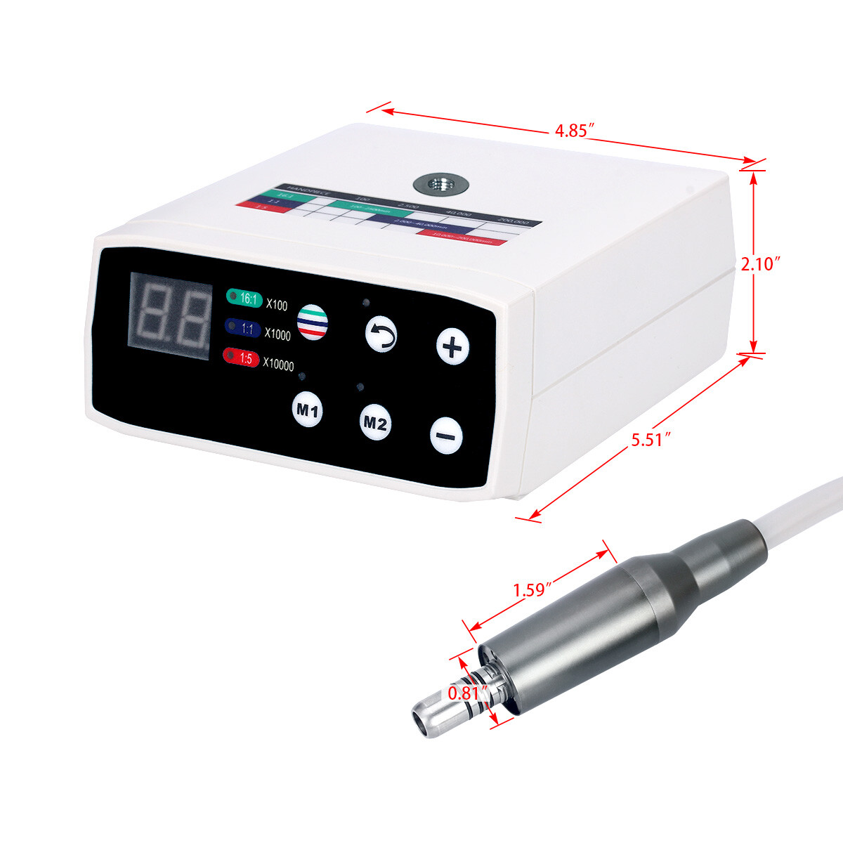 Dental LED Brushless Electric micro motor Internal Spray 1:1/1:5/16:1 ISO-E type