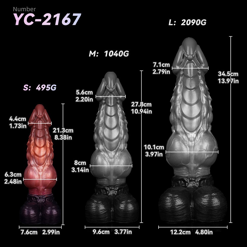 Fantasy Dildo Dragon Textured Dual-layer Silicone Penis Huge Anal Plug Sex Toys