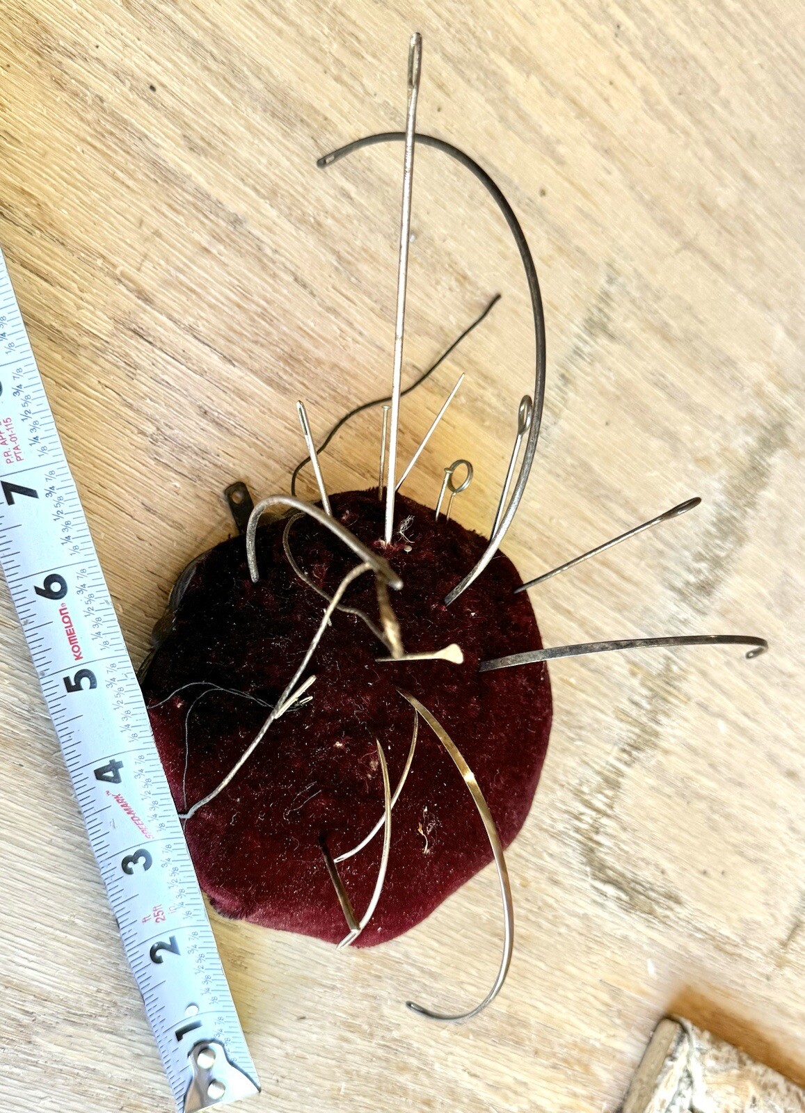 Antique Large Shaker Pin Cushion Pin Sewing With Needles Victorian Primitive