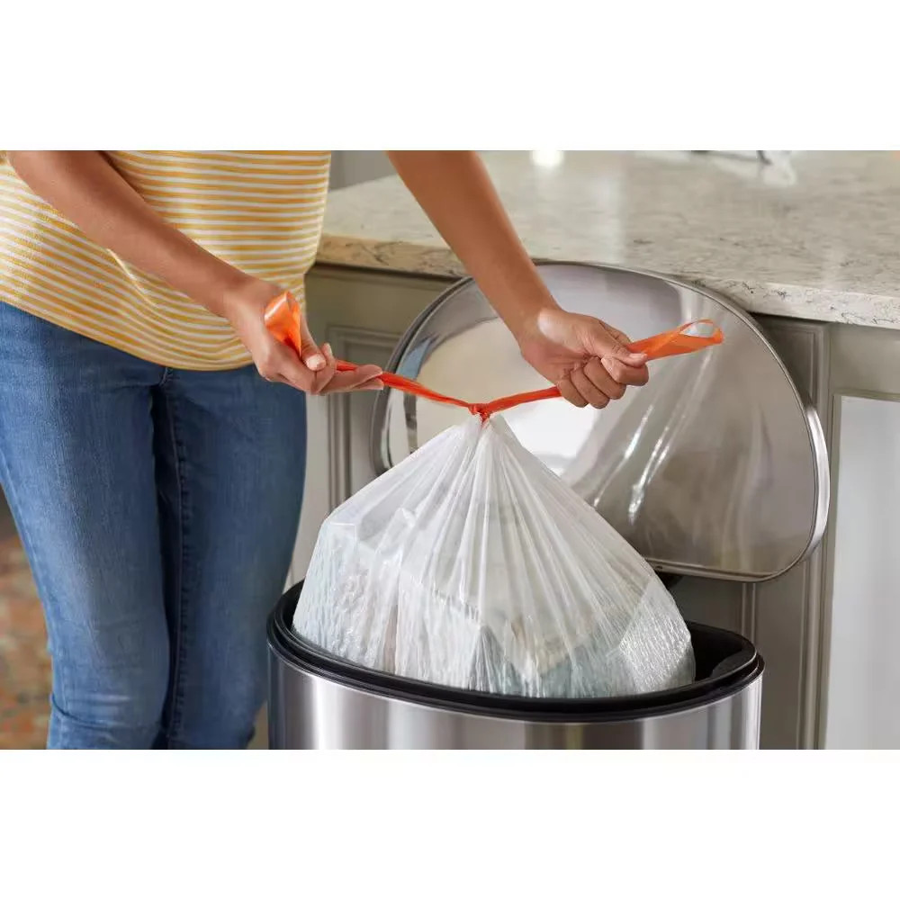 13 Gallon Fresh Scent Tall Kitchen Trash Bags with Drawstring, 200-Count
