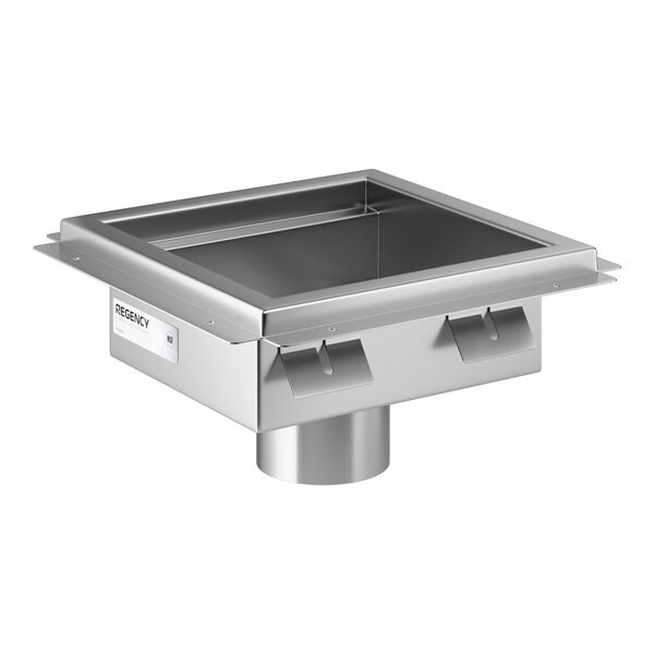 Regency FD-1212 12" x 12" 14-Gauge Stainless Steel Floor Sink